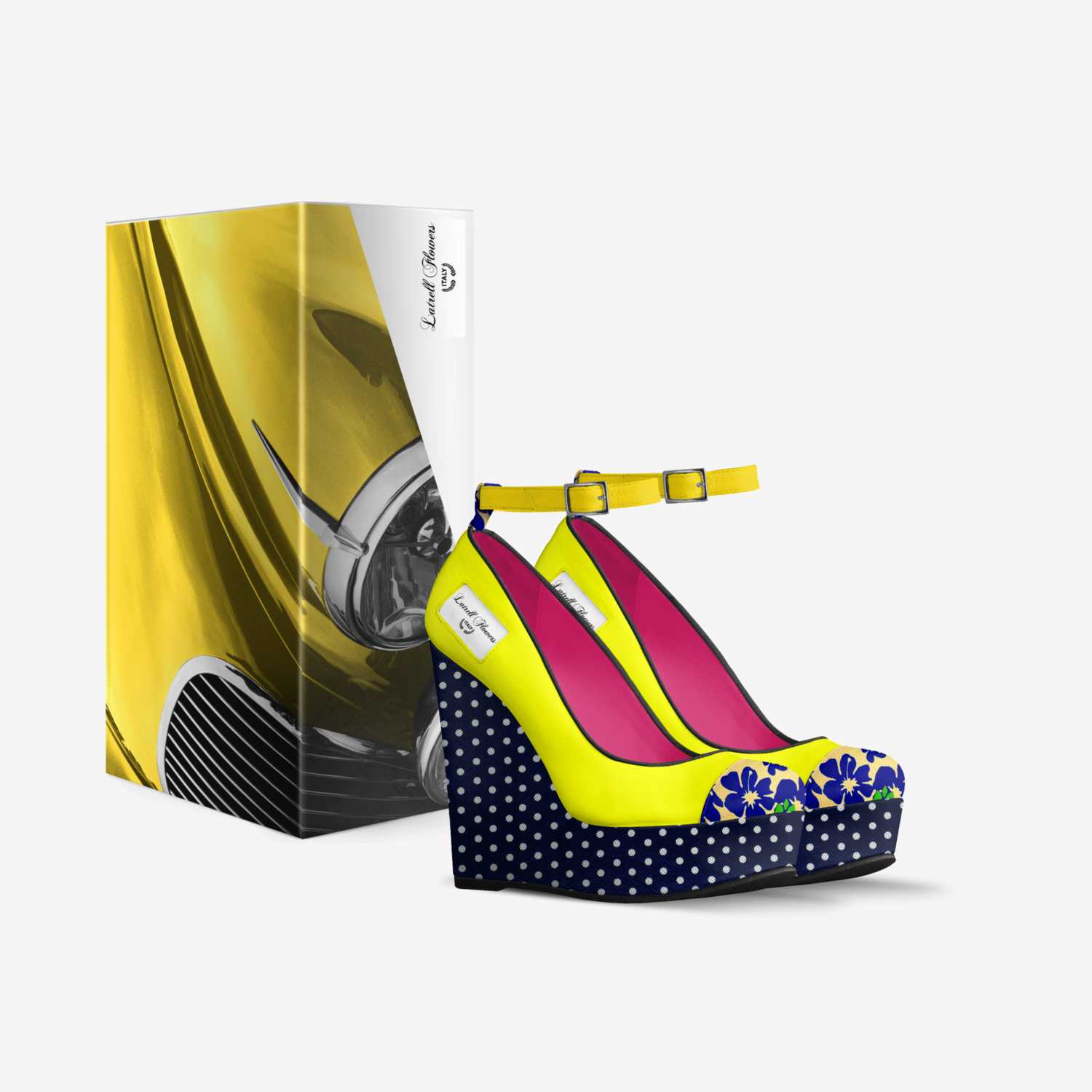 Latrell Flowers custom made in Italy shoes by Tia Latrell | Box view