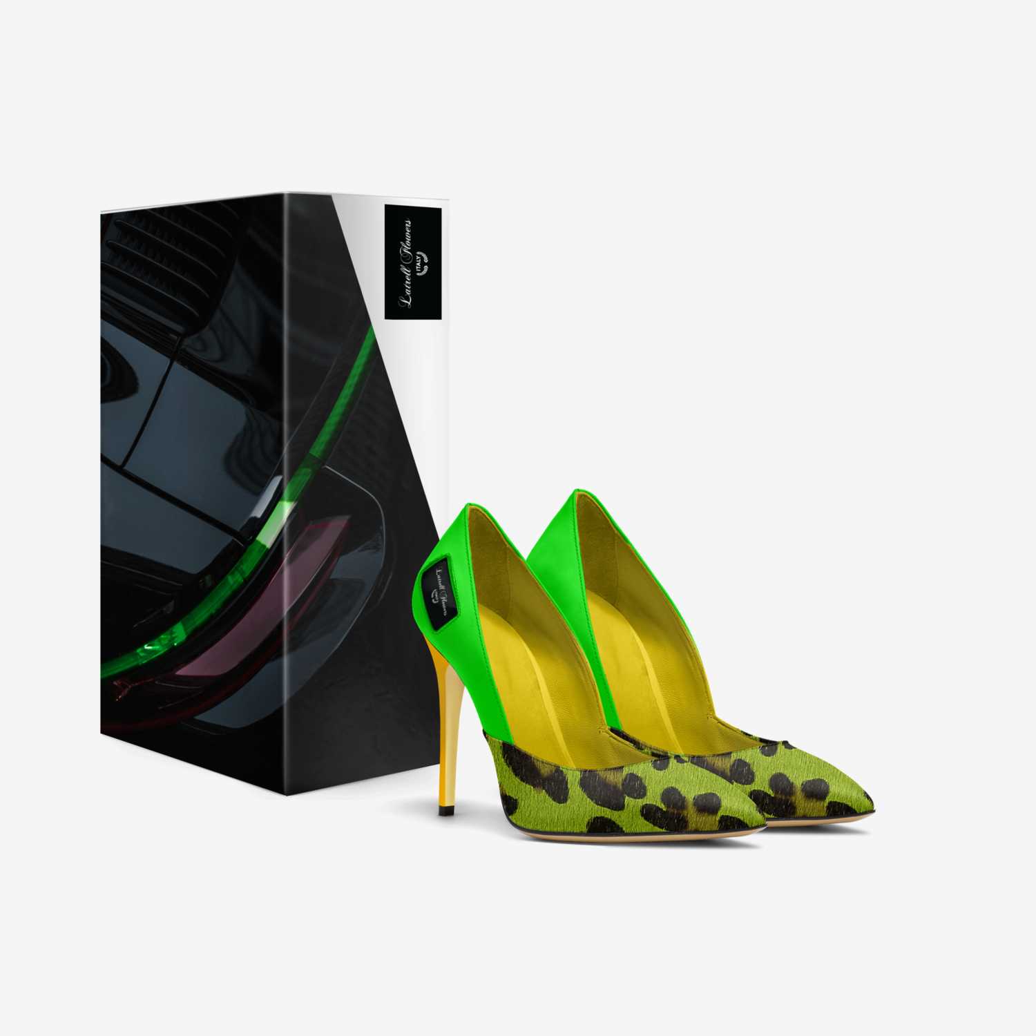 Latrell Flowers custom made in Italy shoes by Tia Latrell | Box view