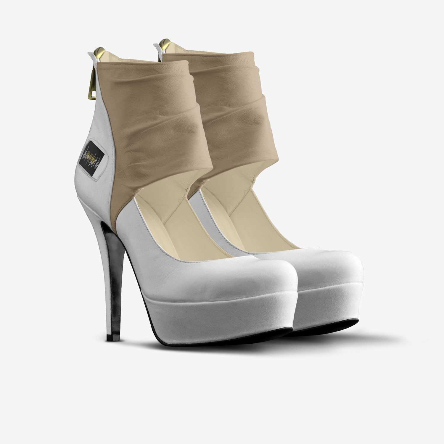 Uche custom made in Italy shoes by Enam Montgomery | Double view