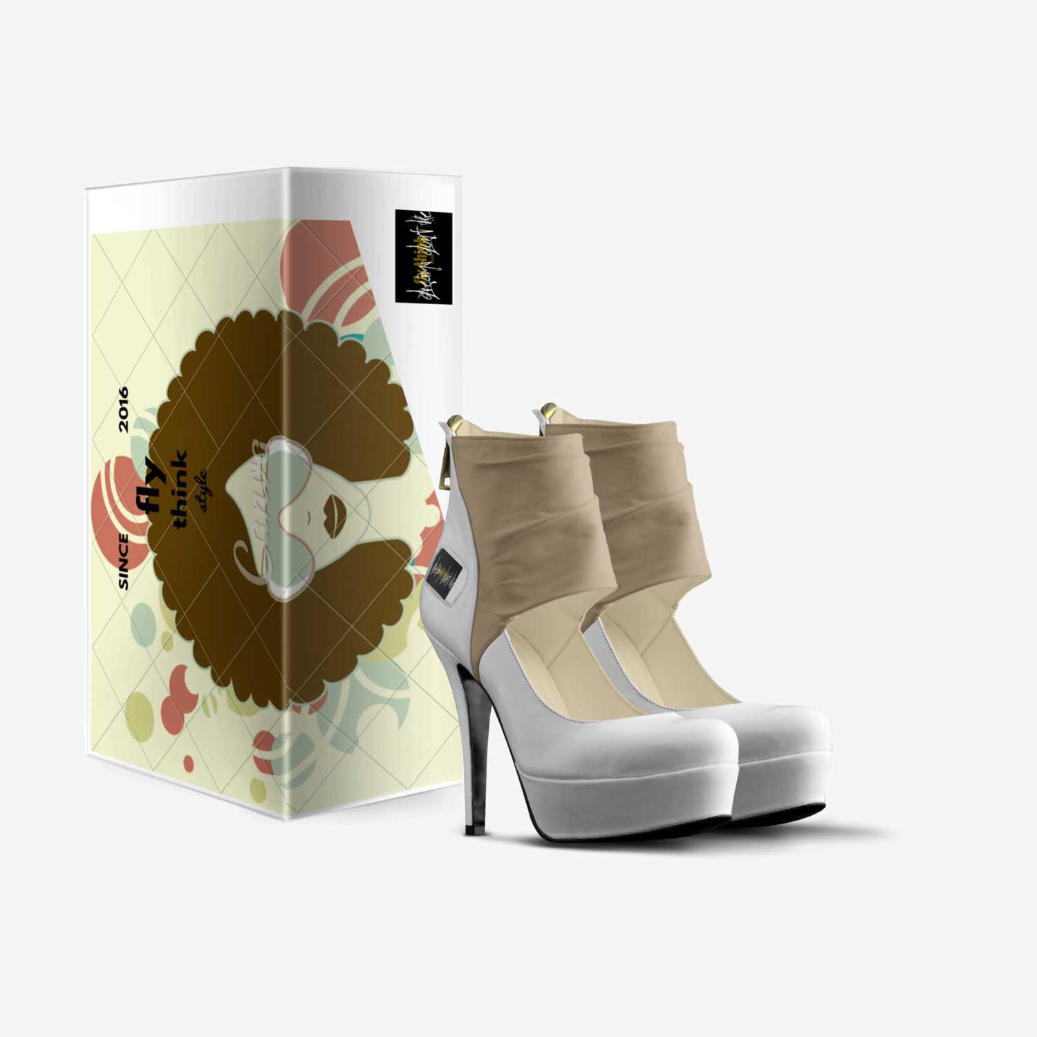Uche custom made in Italy shoes by Enam Montgomery | Box view