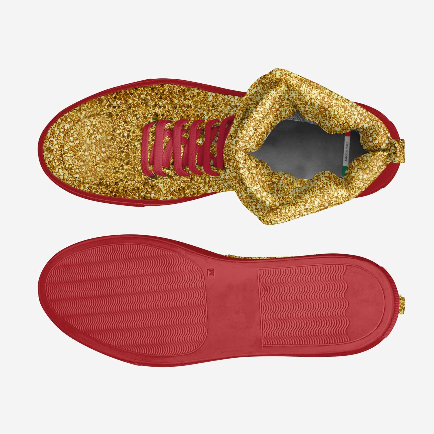 flaucy saucy custom made in Italy shoes by Ahshaki Gibson | Top view
