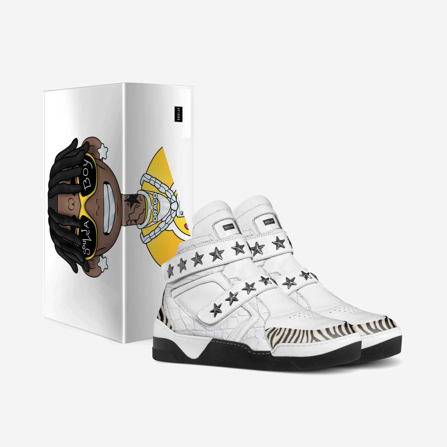 Soulja Stars  custom made in Italy shoes by Deandre Way | Box view