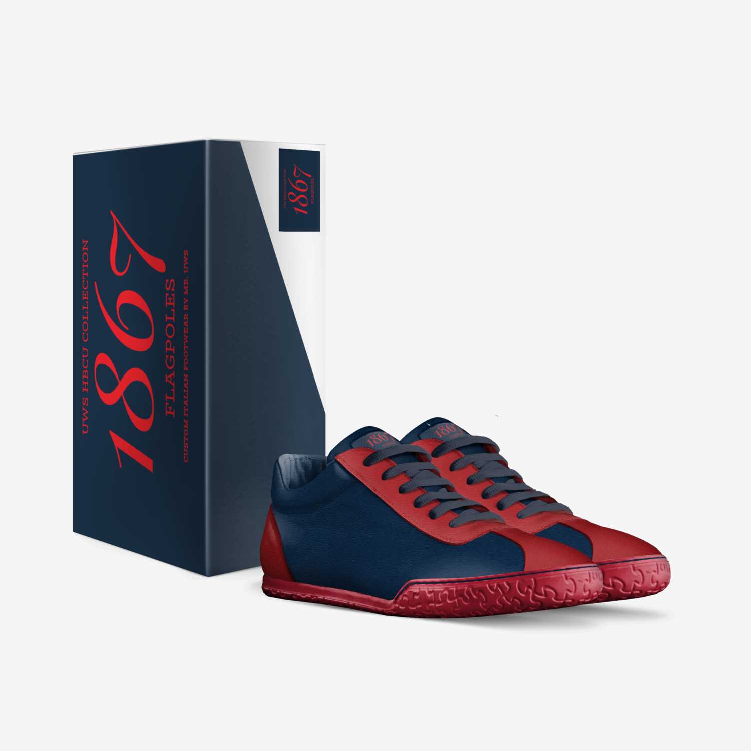 1867 Flagpoles custom made in Italy shoes by Urbanwallstreet Earl | Box view