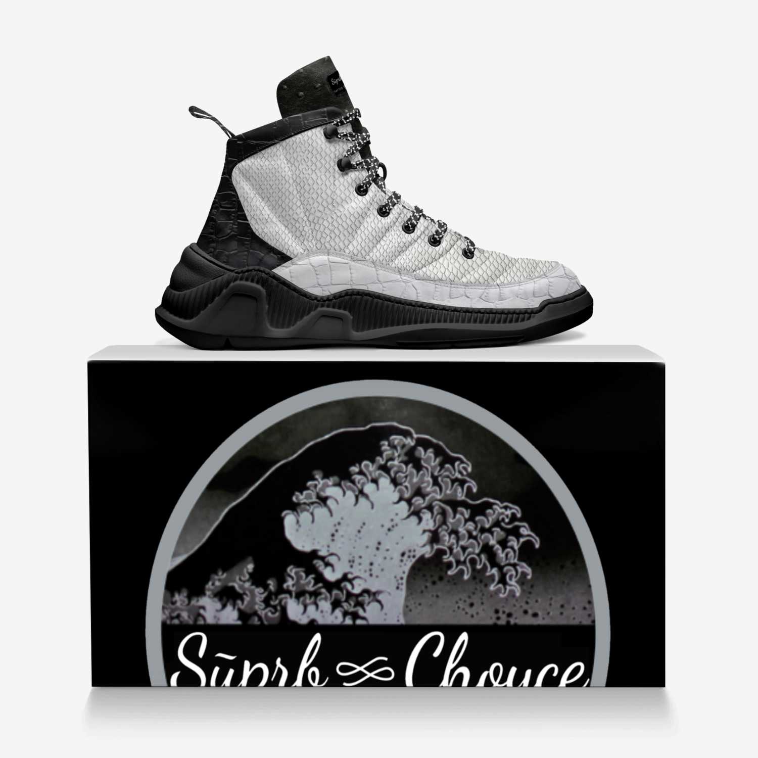 Sūprb Choyce  custom made in Italy shoes by Omari Choyce | Over box view
