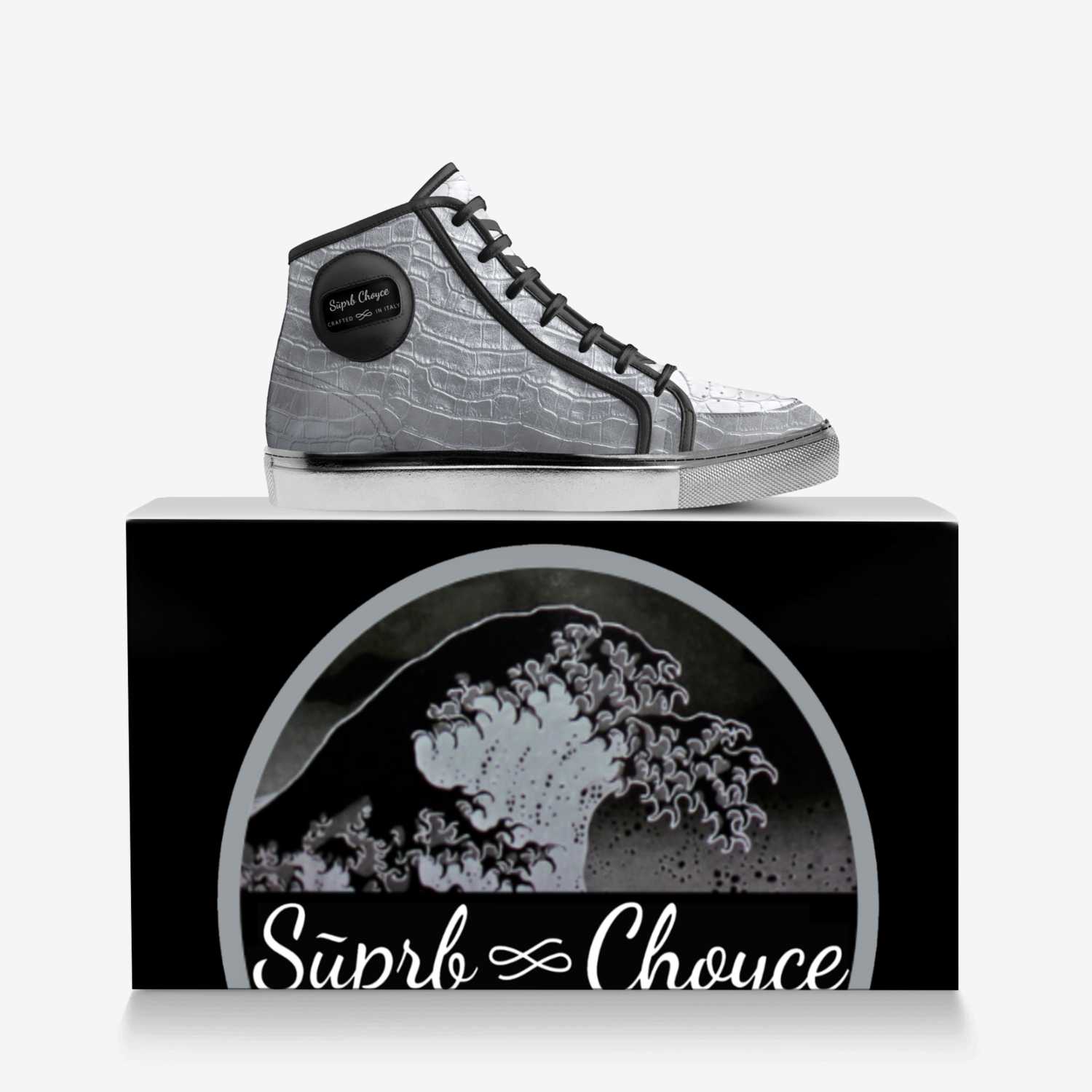 Sūprb Choyce  custom made in Italy shoes by Omari Choyce | Over box view