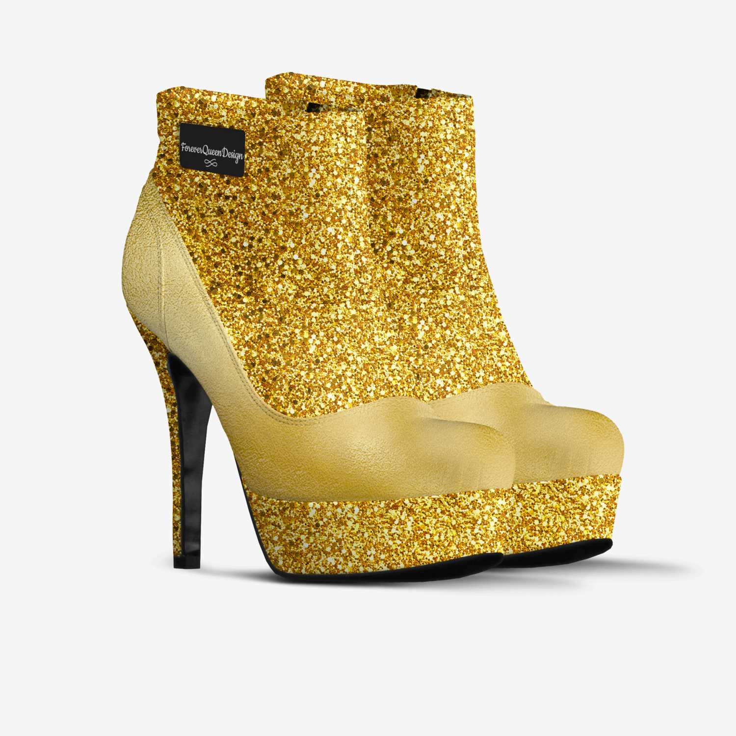 ForeverQueenDesign custom made in Italy shoes by Dr Lillian Carter Hendrix | Double view