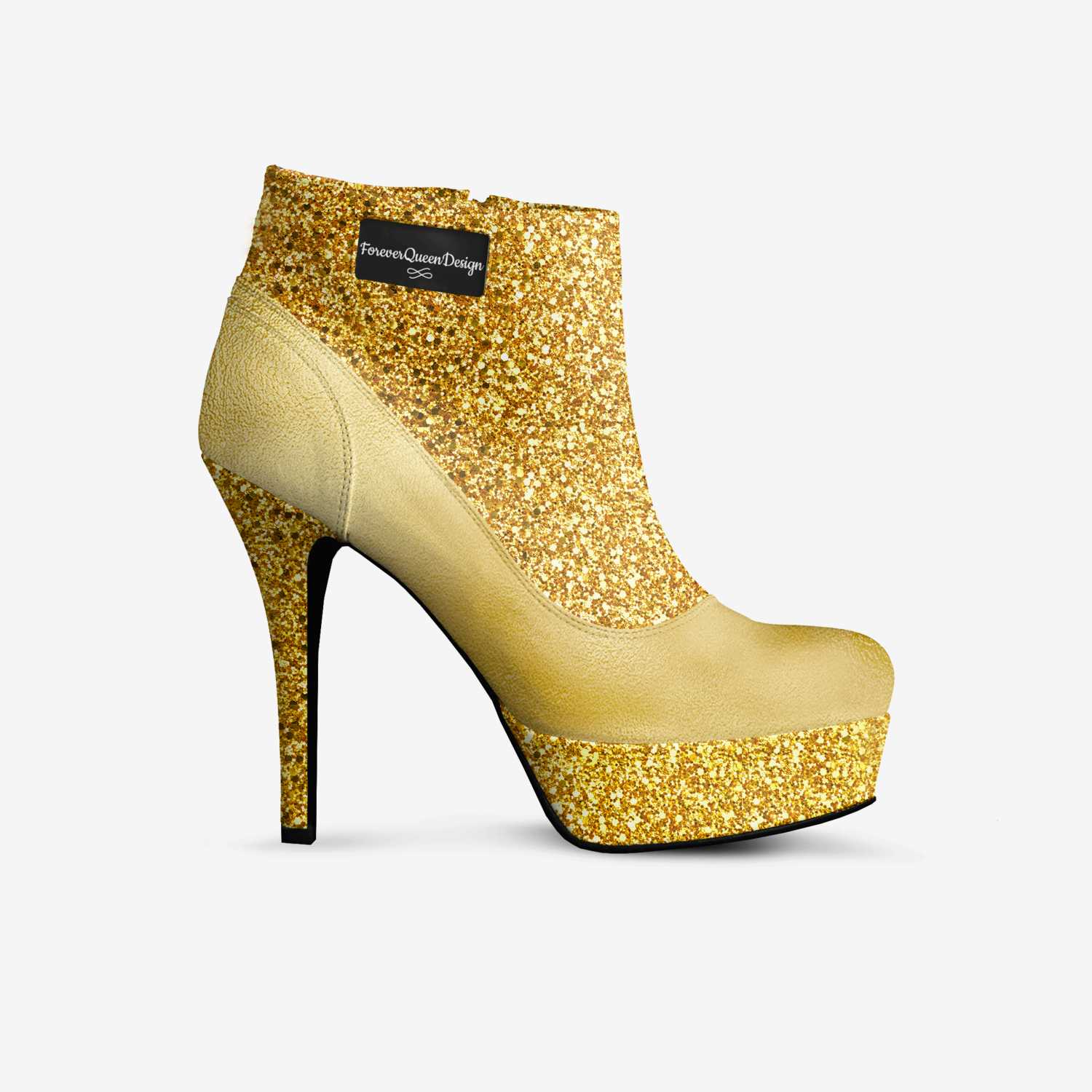 ForeverQueenDesign custom made in Italy shoes by Dr Lillian Carter Hendrix | Side view