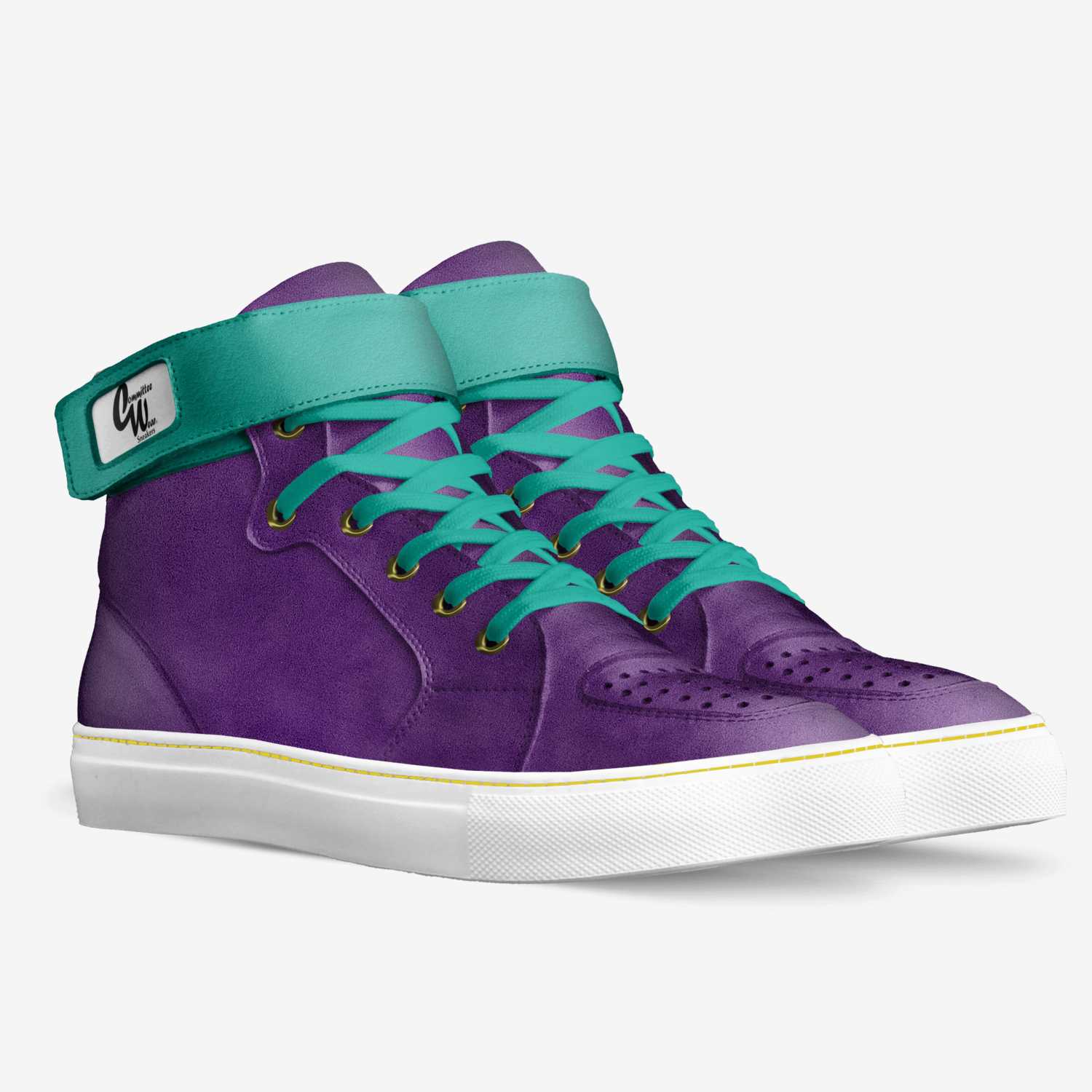 CW PURPLE CITY custom made in Italy shoes by Terrence Ford | Double view