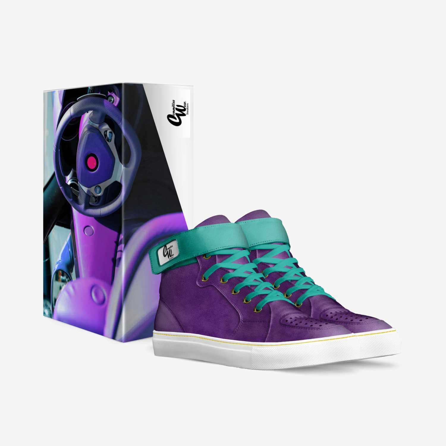 CW PURPLE CITY custom made in Italy shoes by Terrence Ford | Box view