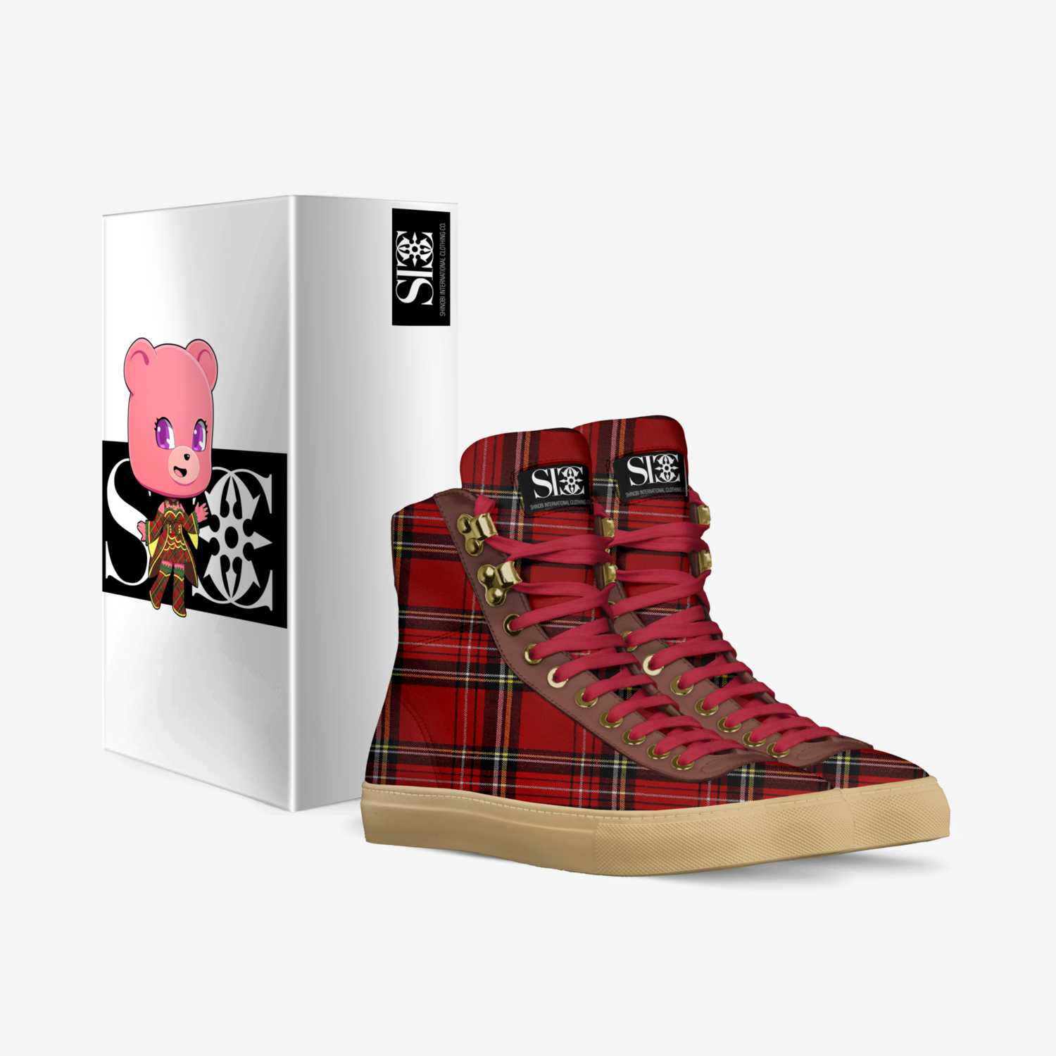 Strawberry Gummi H custom made in Italy shoes by Shinobi International Clothing Co. | Box view