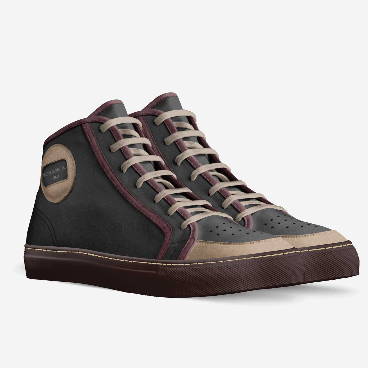 MARBLES MICHELLA custom made in Italy shoes by Michella Gurley | Double view