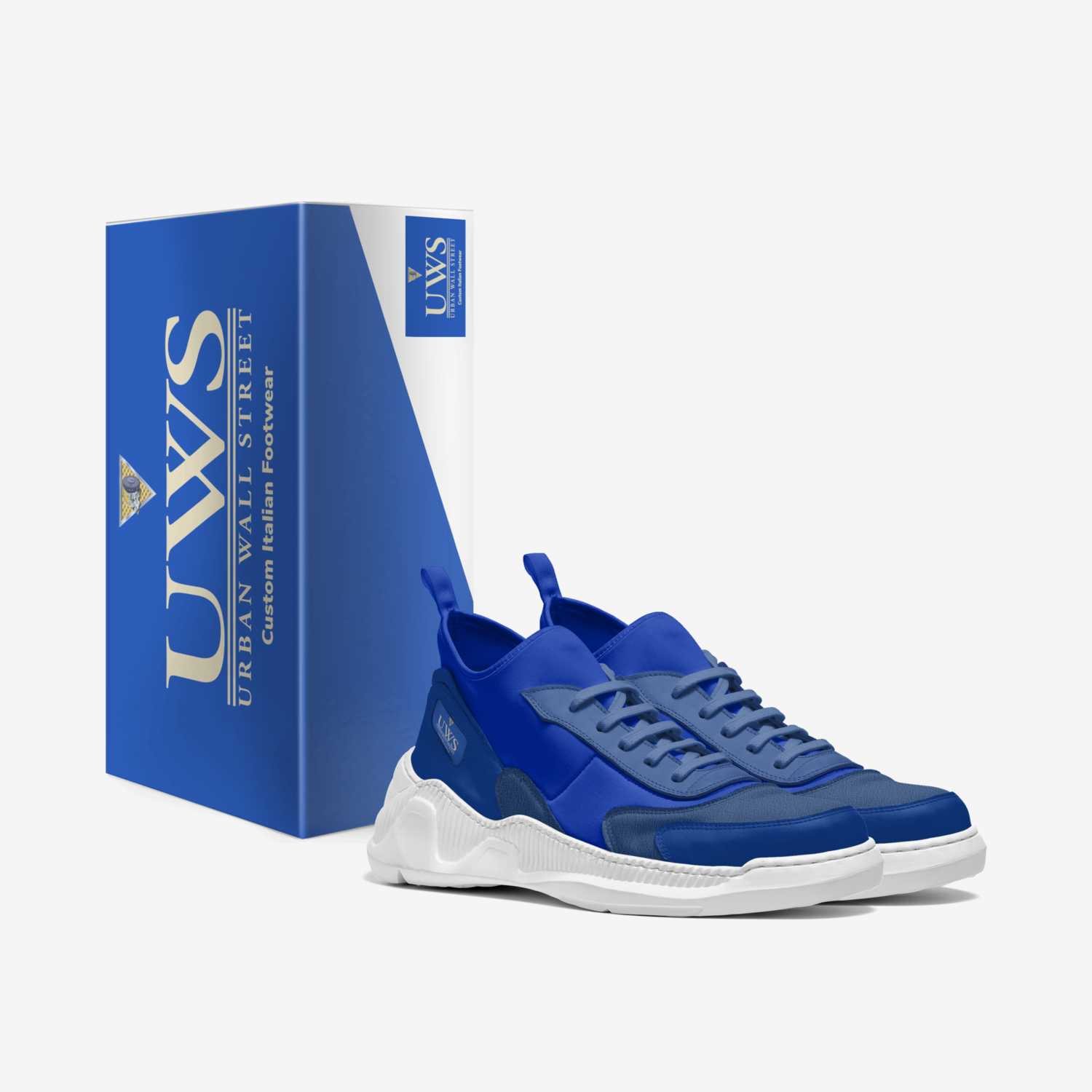 Blu Royalz custom made in Italy shoes by Urbanwallstreet Earl | Box view