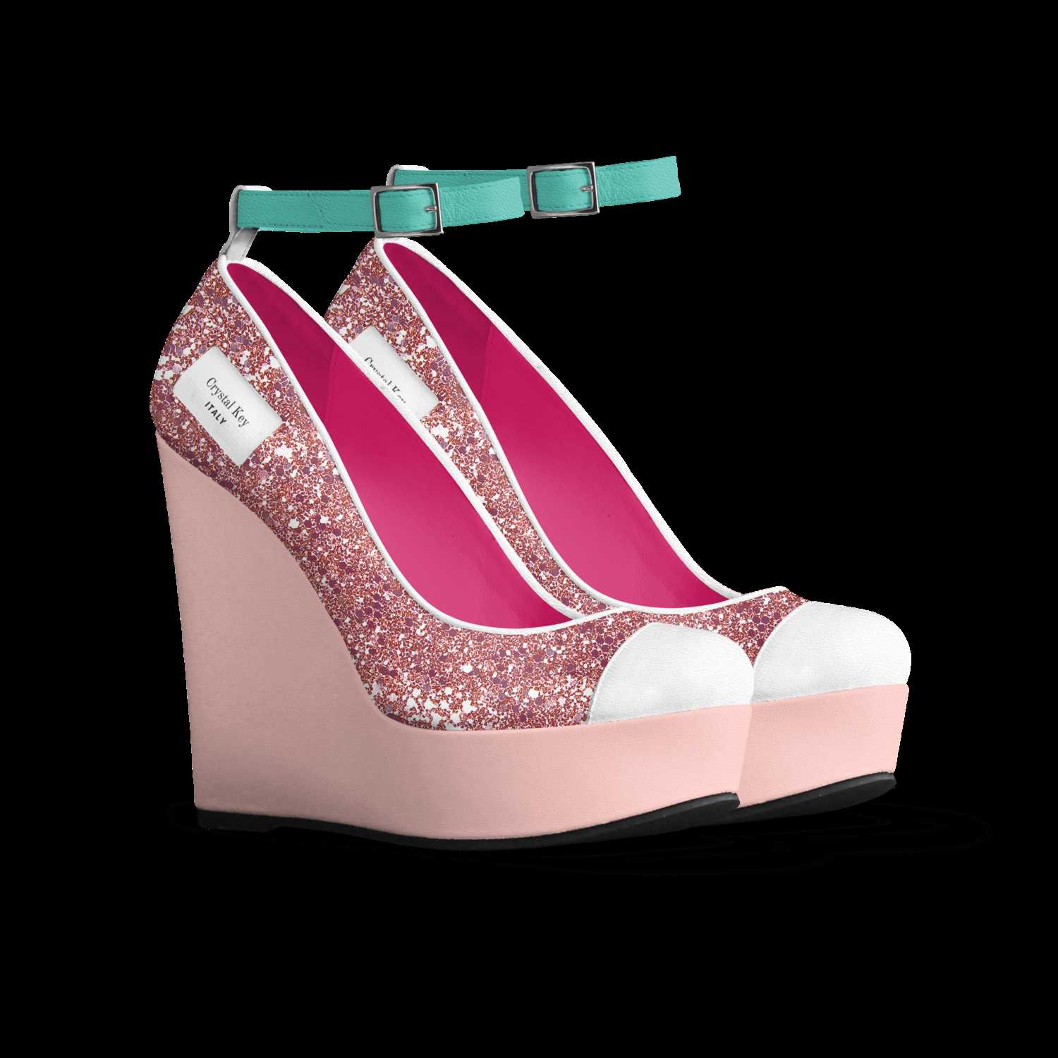 Crystal wedges shoes top