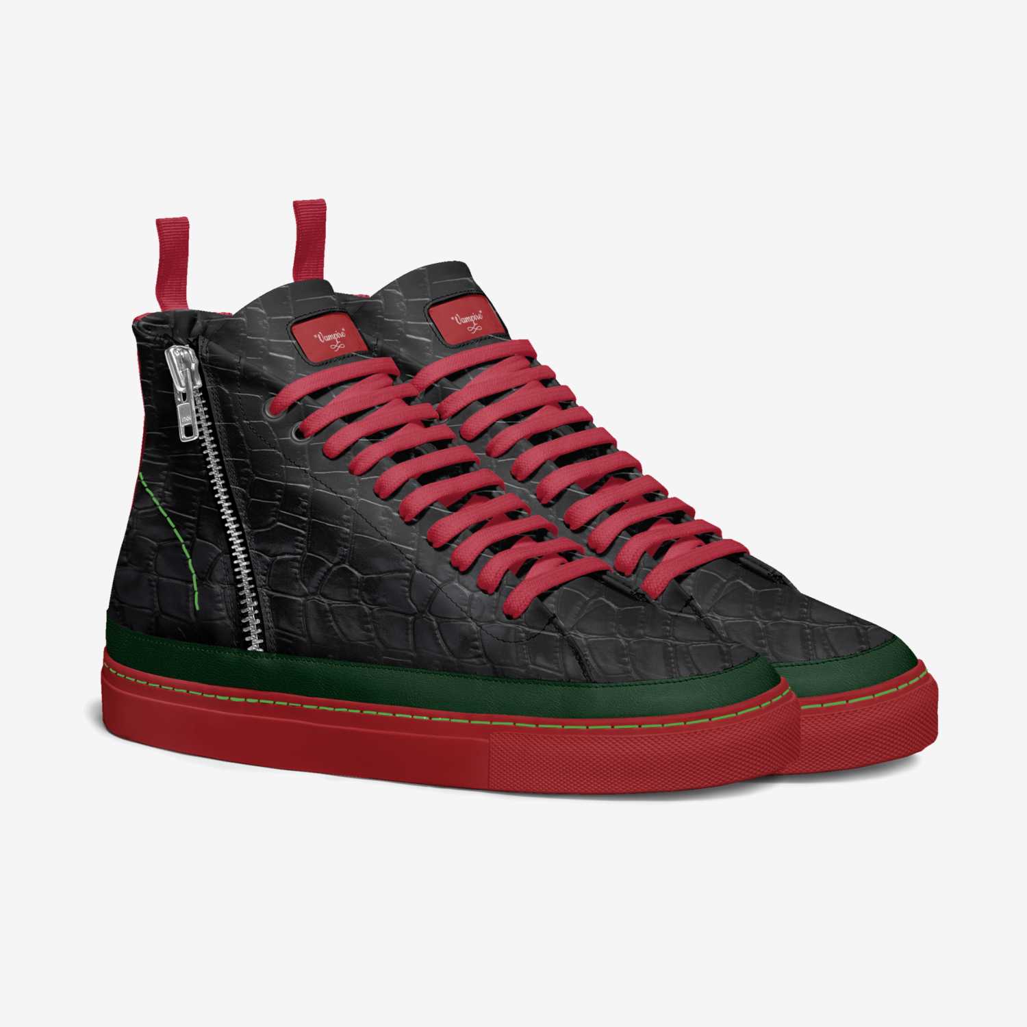 "Vampire" custom made in Italy shoes by Pamela Harris | Double view