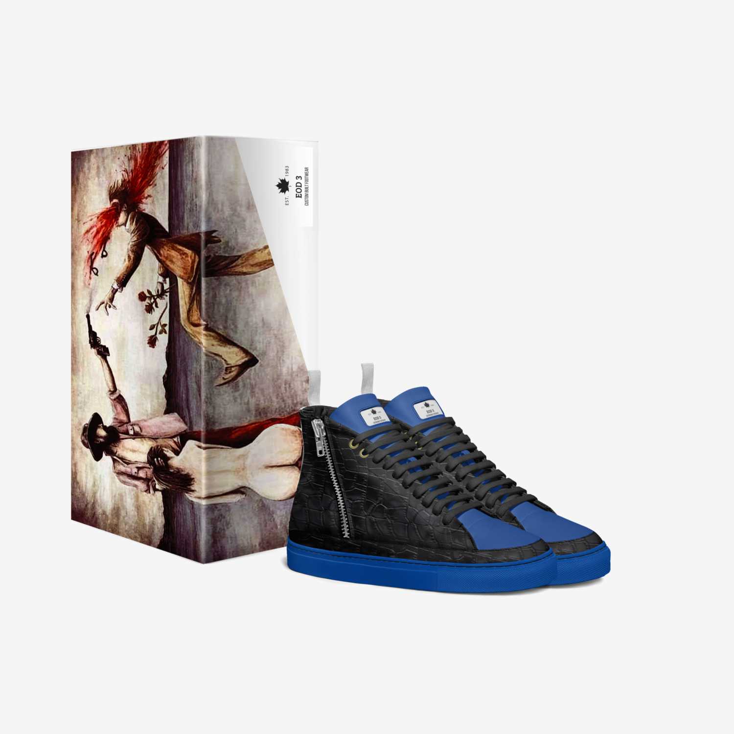 EOD 3 custom made in Italy shoes by Kamikaze Cmi | Box view