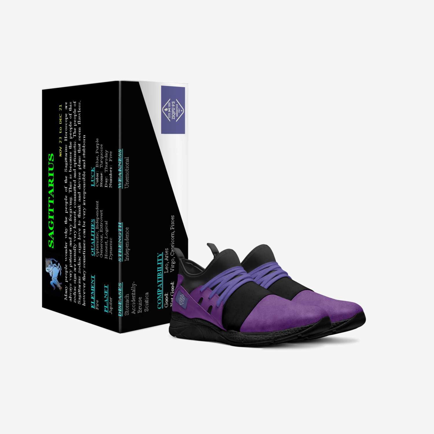 ZIQPU 9'S custom made in Italy shoes by Terrell Foster | Box view