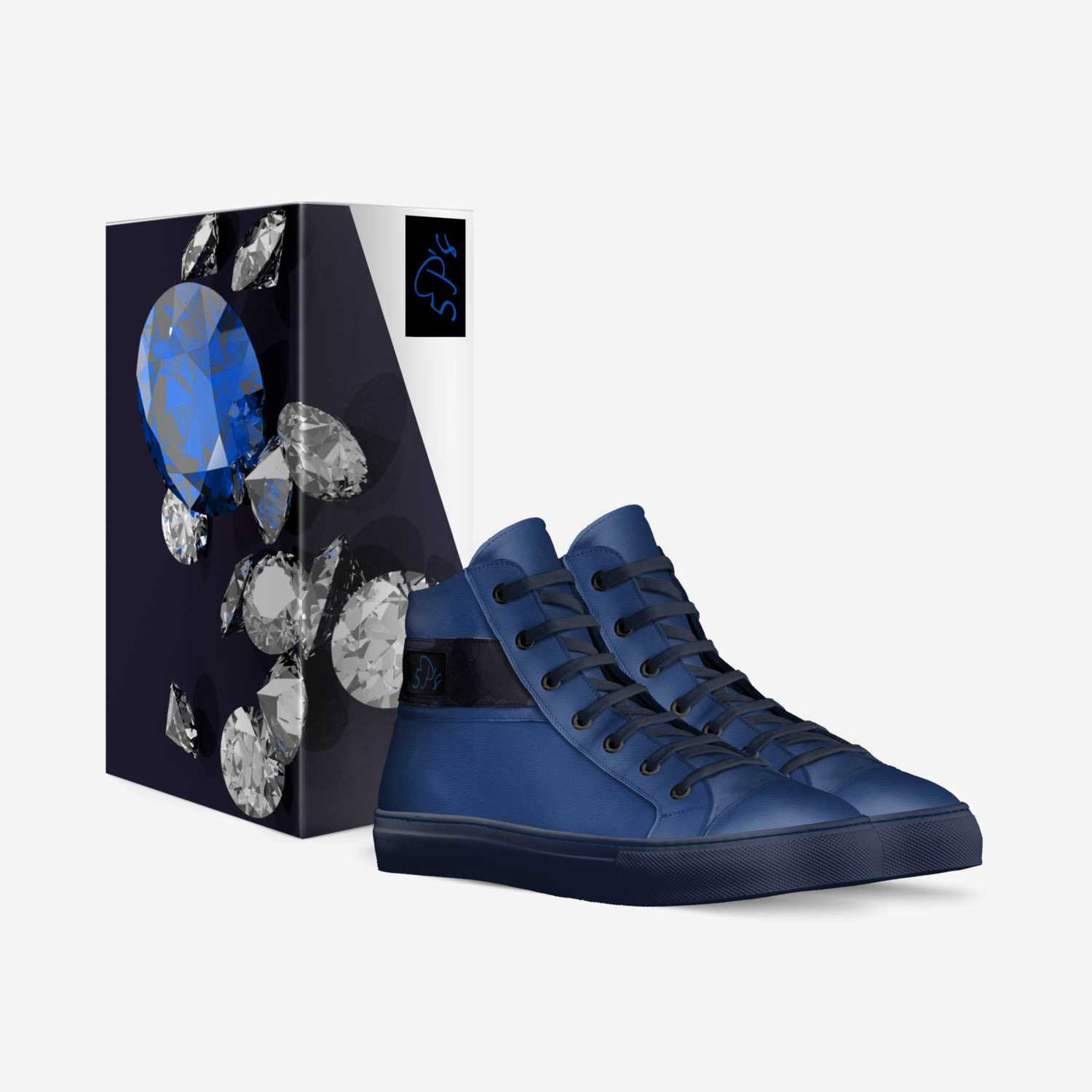5Ps Sapphire Blue custom made in Italy shoes by Jordon Mcclain | Box view