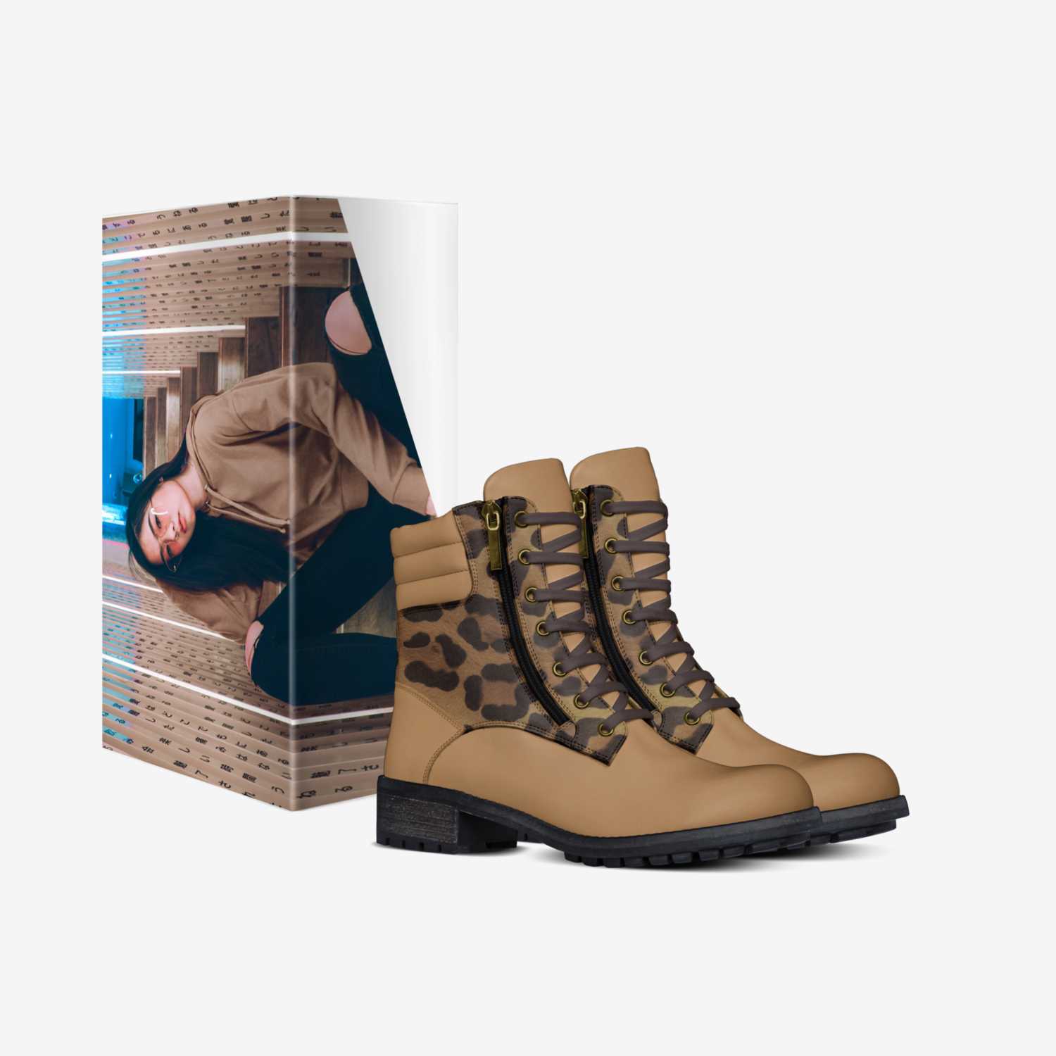 Concrete lion  custom made in Italy shoes by Rodney R. | Box view