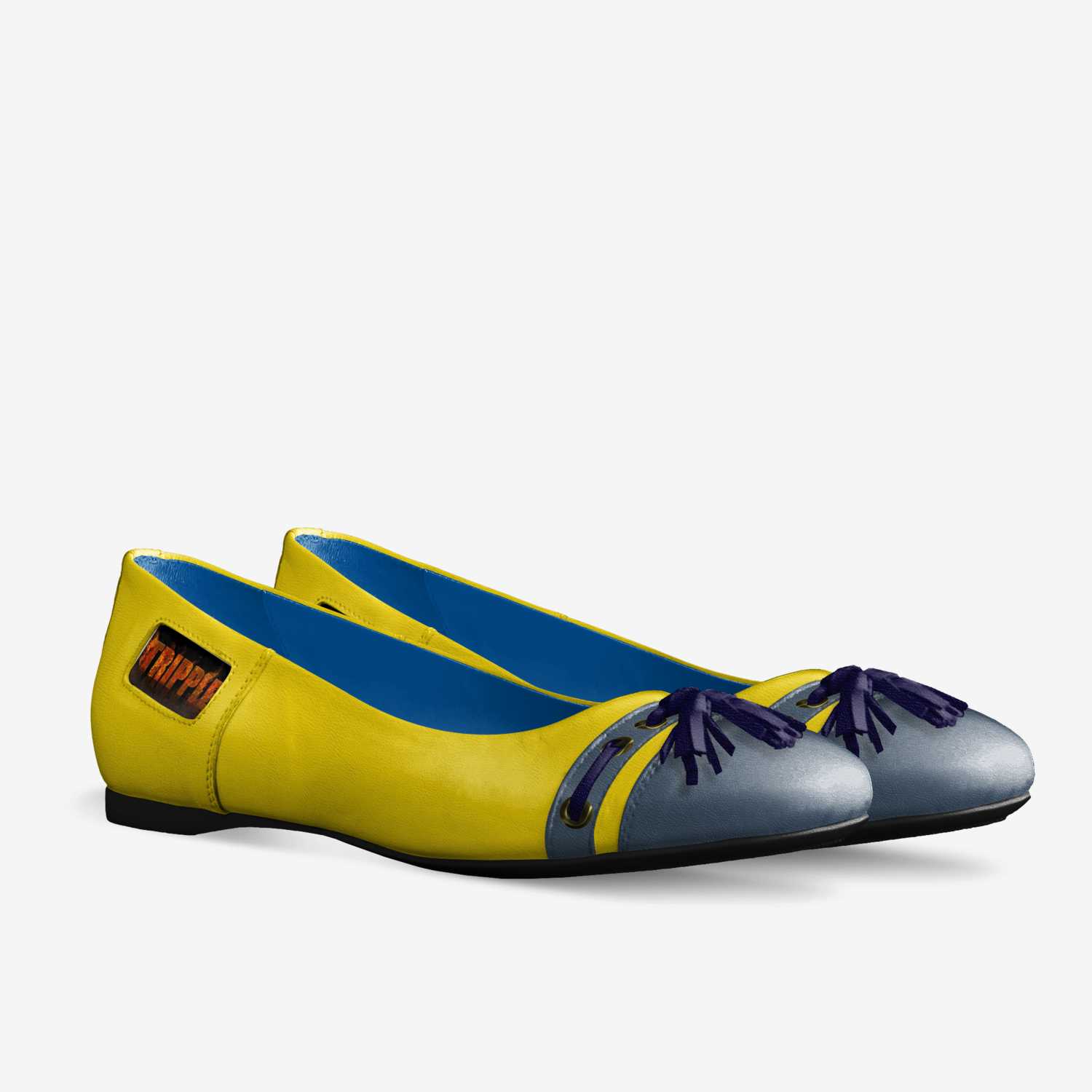 Flats custom made in Italy shoes by Rachel Ekinde | Double view