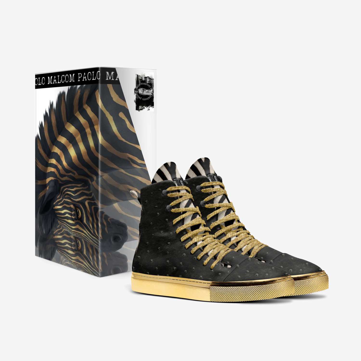 Zebra D'oro custom made in Italy shoes by Paolo Malcom | Box view