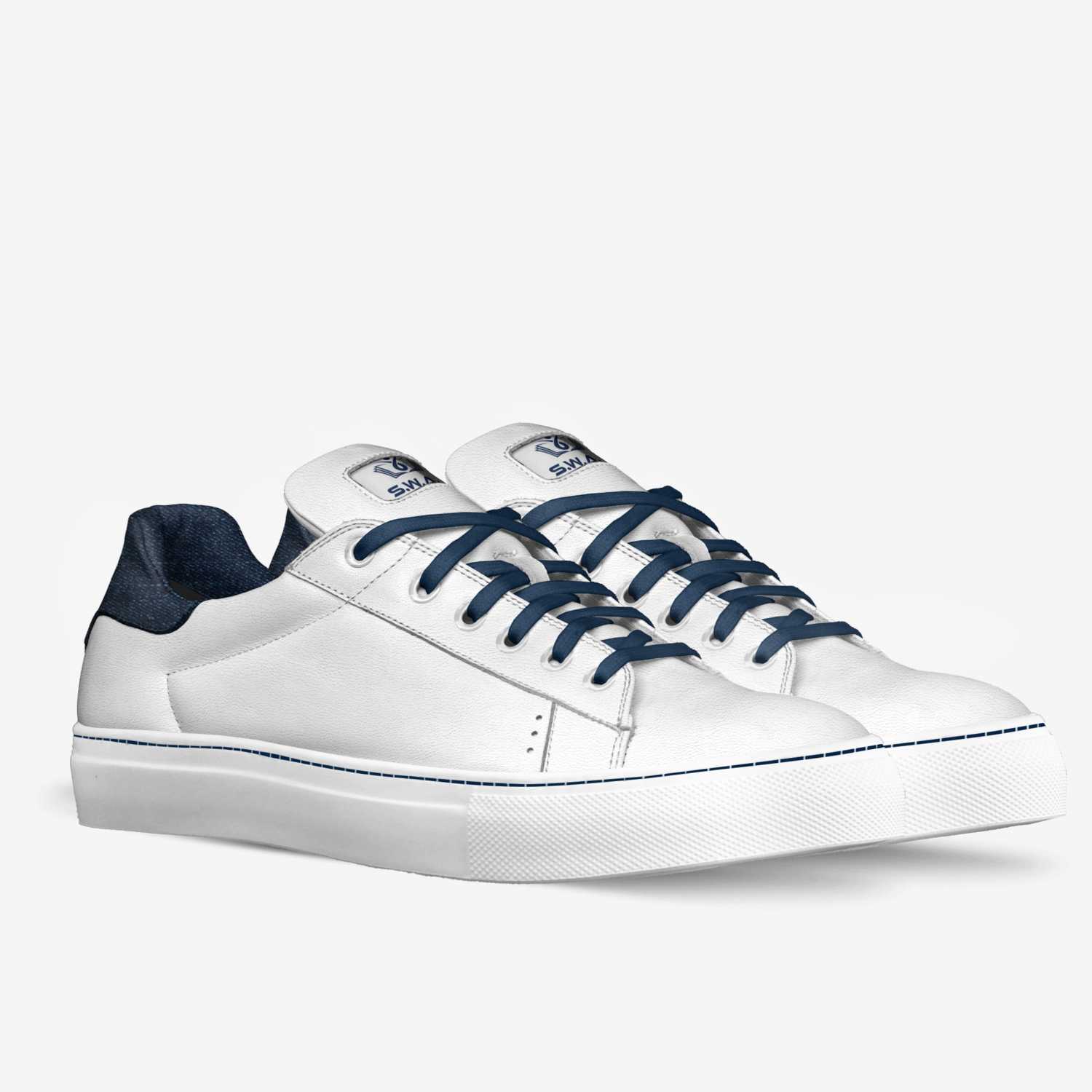 Blue Classic 68 custom made in Italy shoes by Veney Cochran | Double view