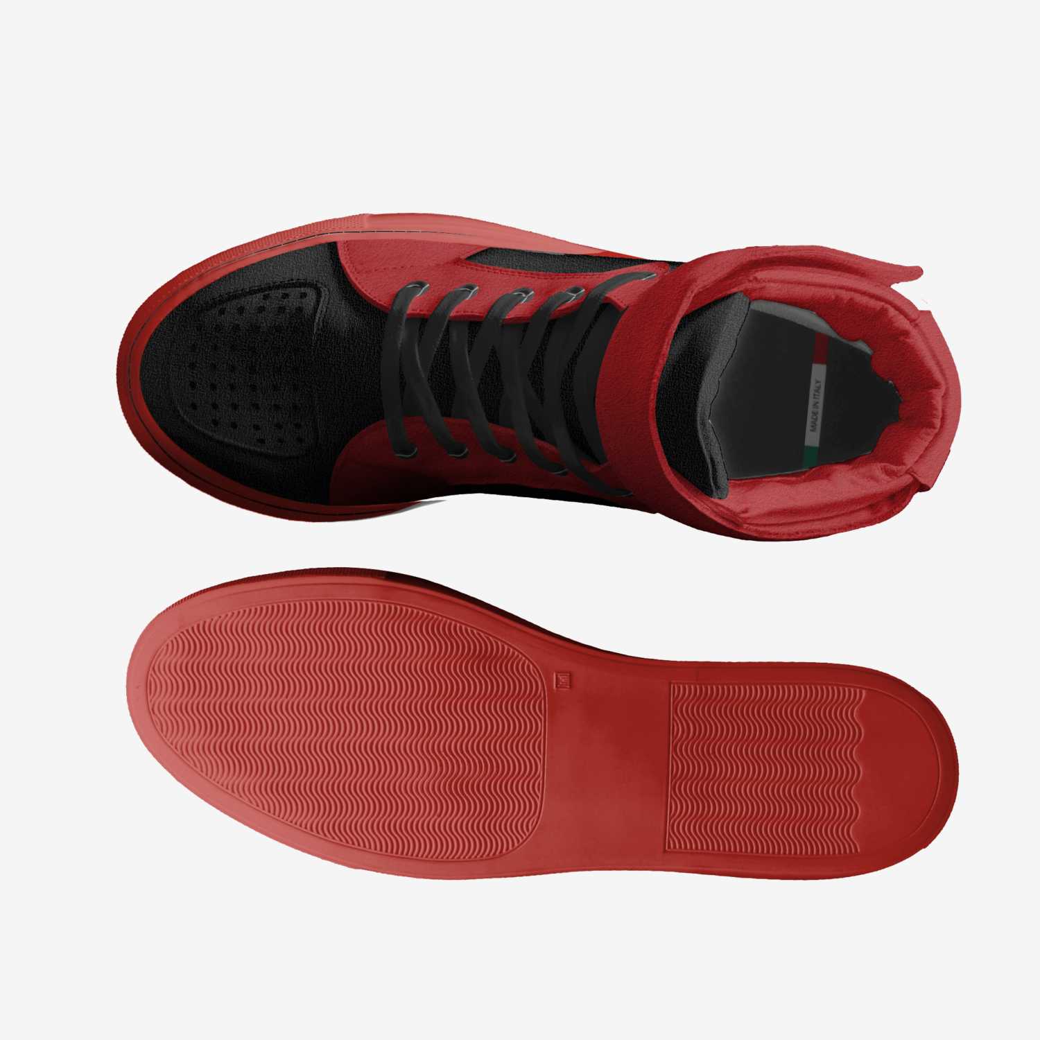 Cherries Sneakers custom made in Italy shoes by Joshua Williams | Top view