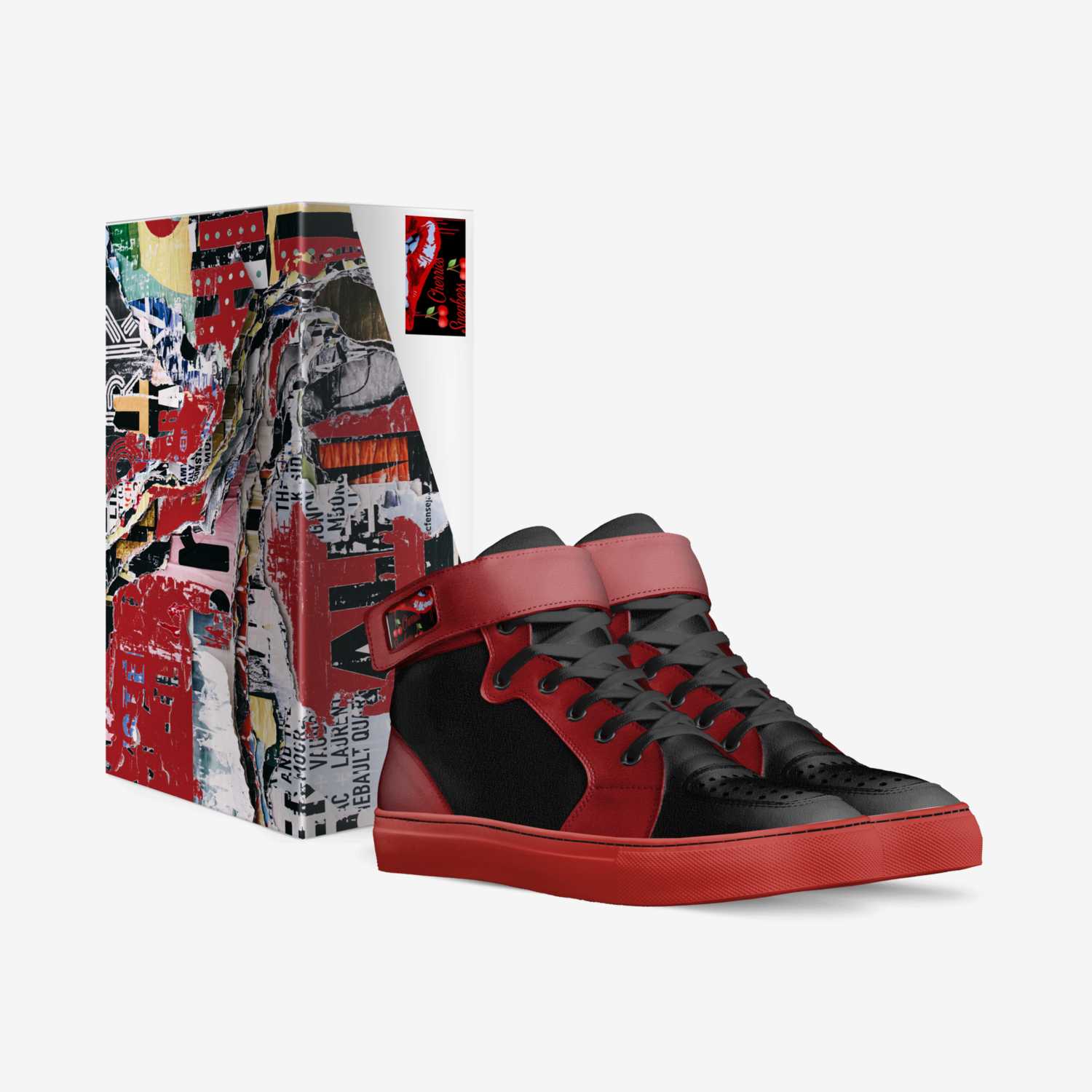 Cherries Sneakers custom made in Italy shoes by Joshua Williams | Box view
