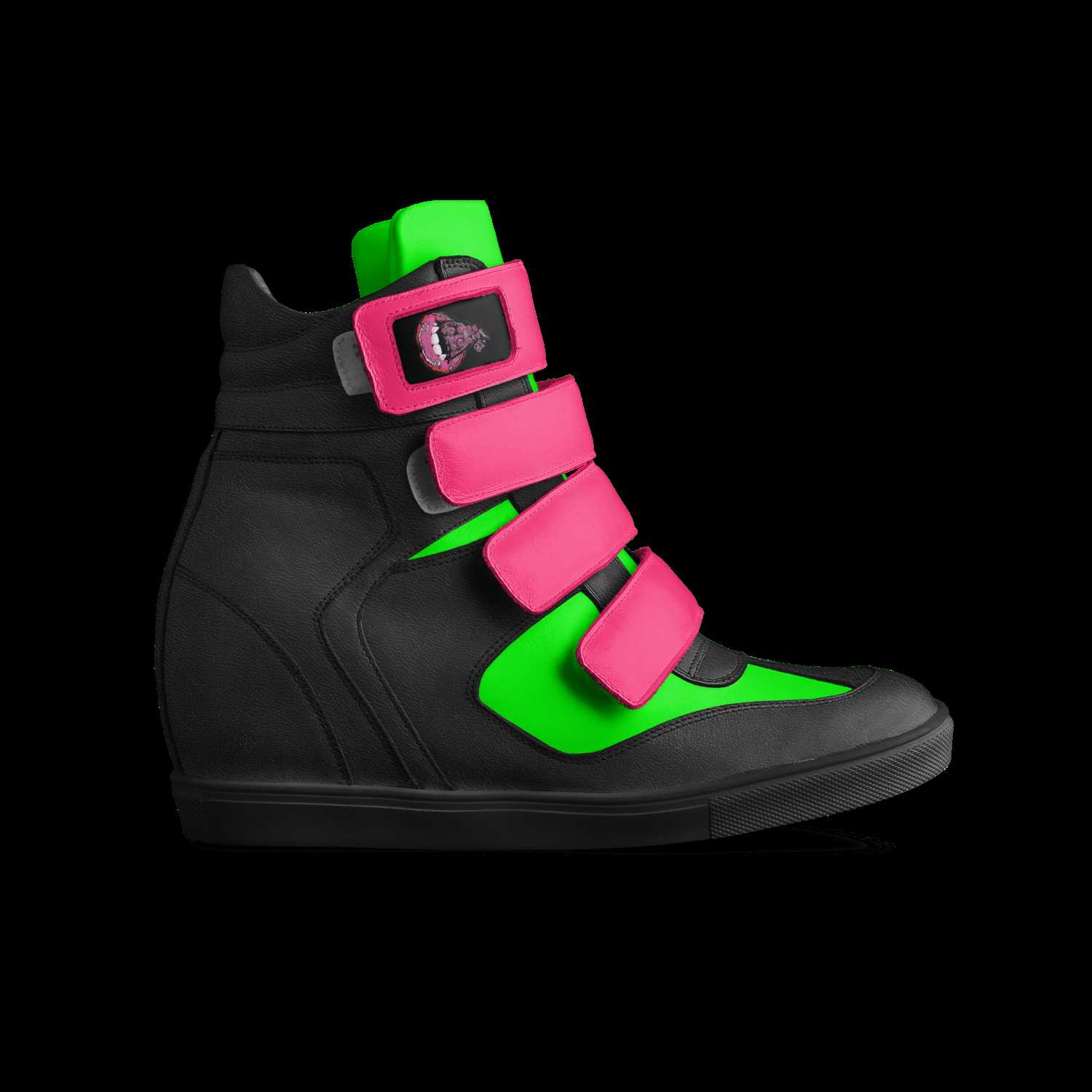 Neon wedge sneakers store