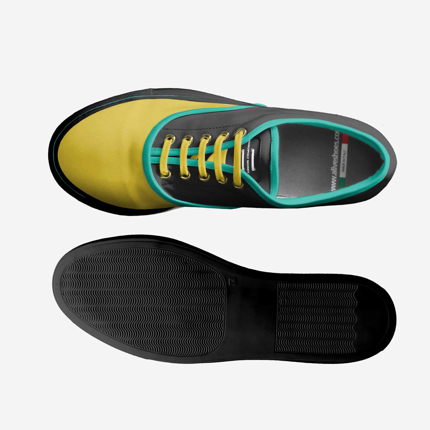 MONOPOLY MONEY CLO custom made in Italy shoes by Antione | Top view