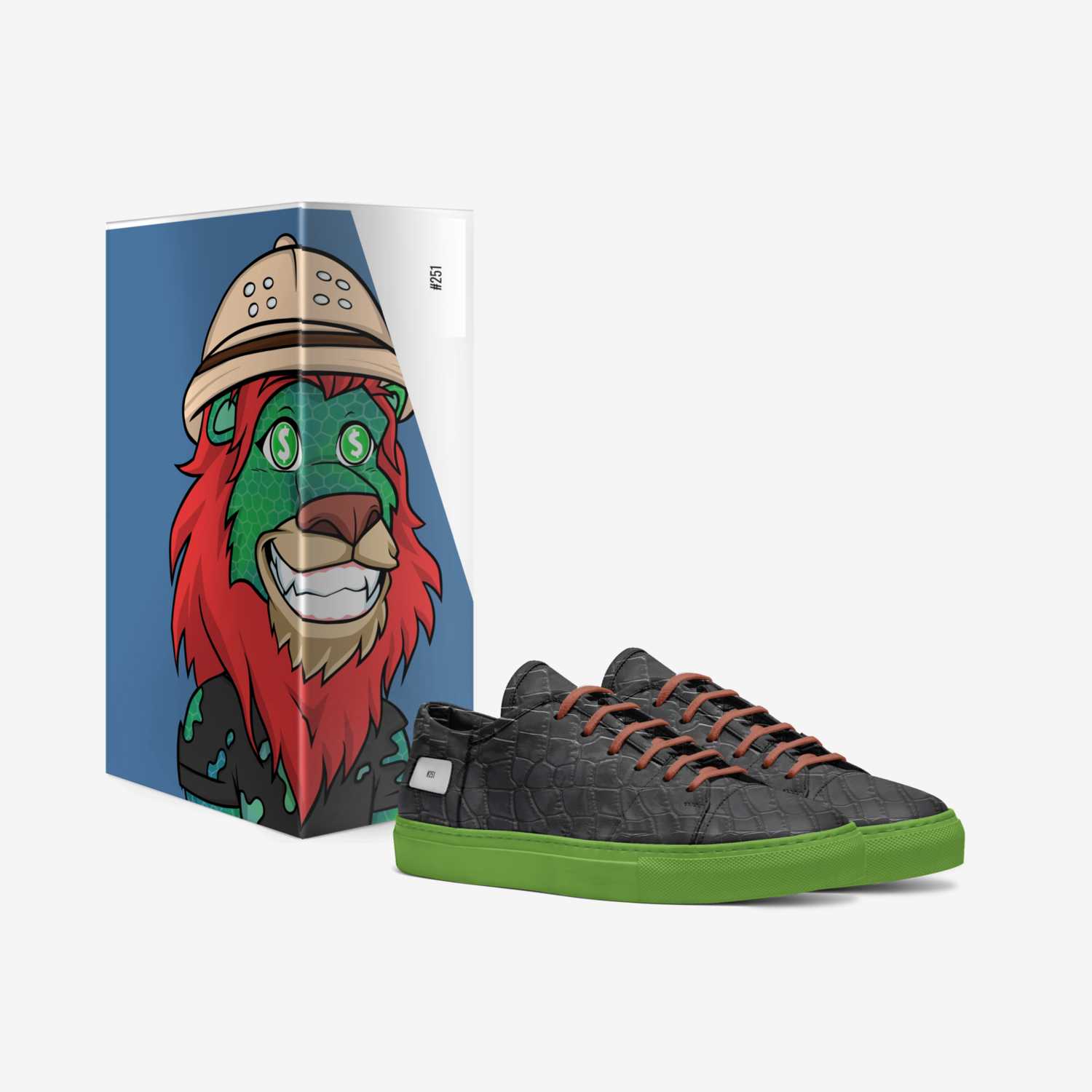 Lazy Lion #251 custom made in Italy shoes by Neon Wear | Box view