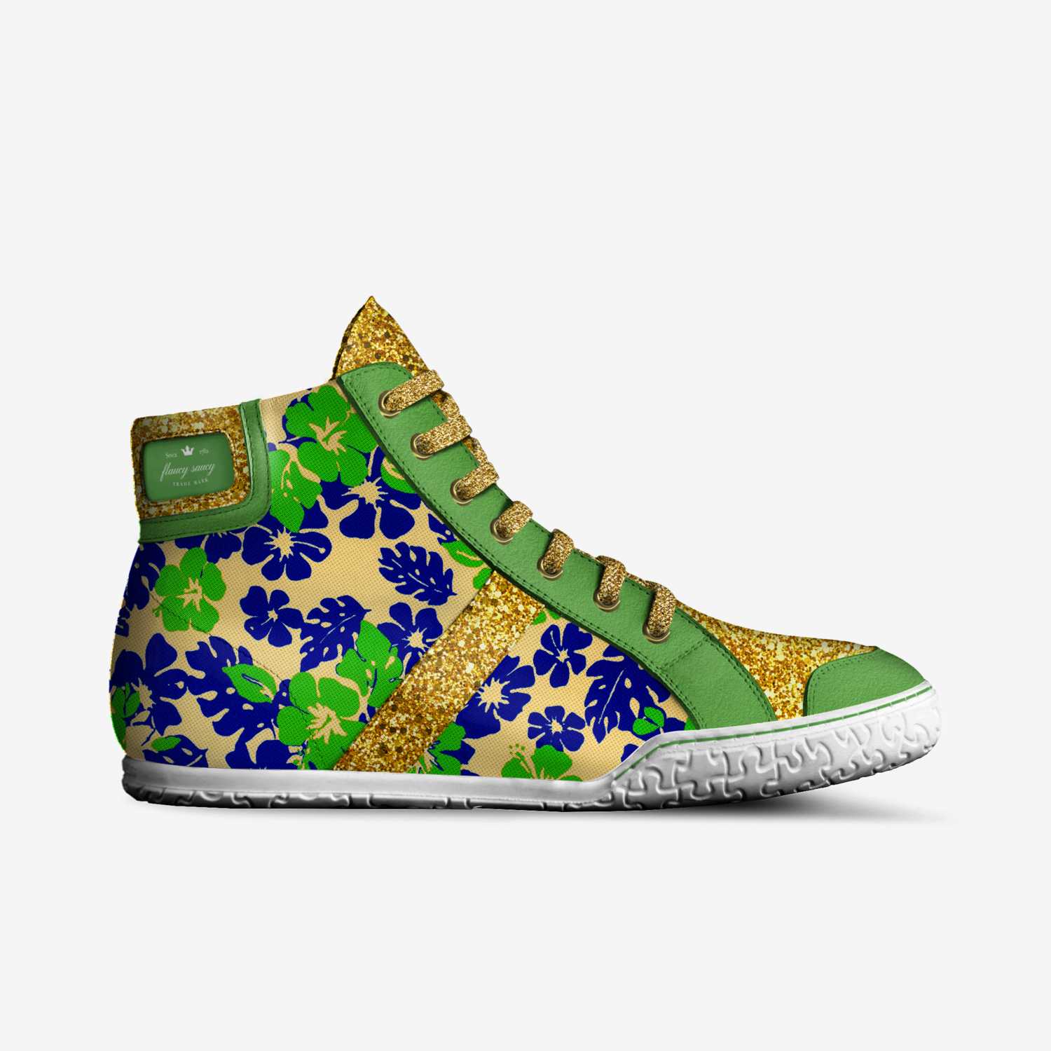 flaucy saucy custom made in Italy shoes by Ahshaki Gibson | Side view