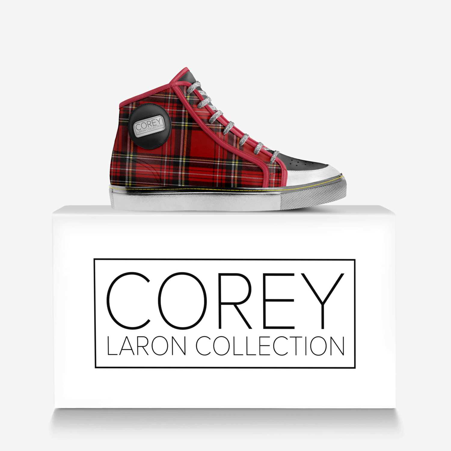 Corey Laron 3 custom made in Italy shoes by Corey Laron Hoskins Jr | Over box view