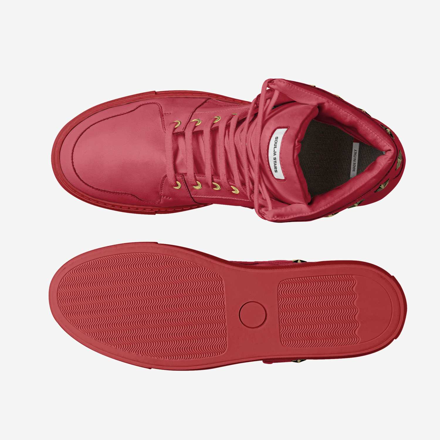 Soulja Stars custom made in Italy shoes by Deandre Way | Top view