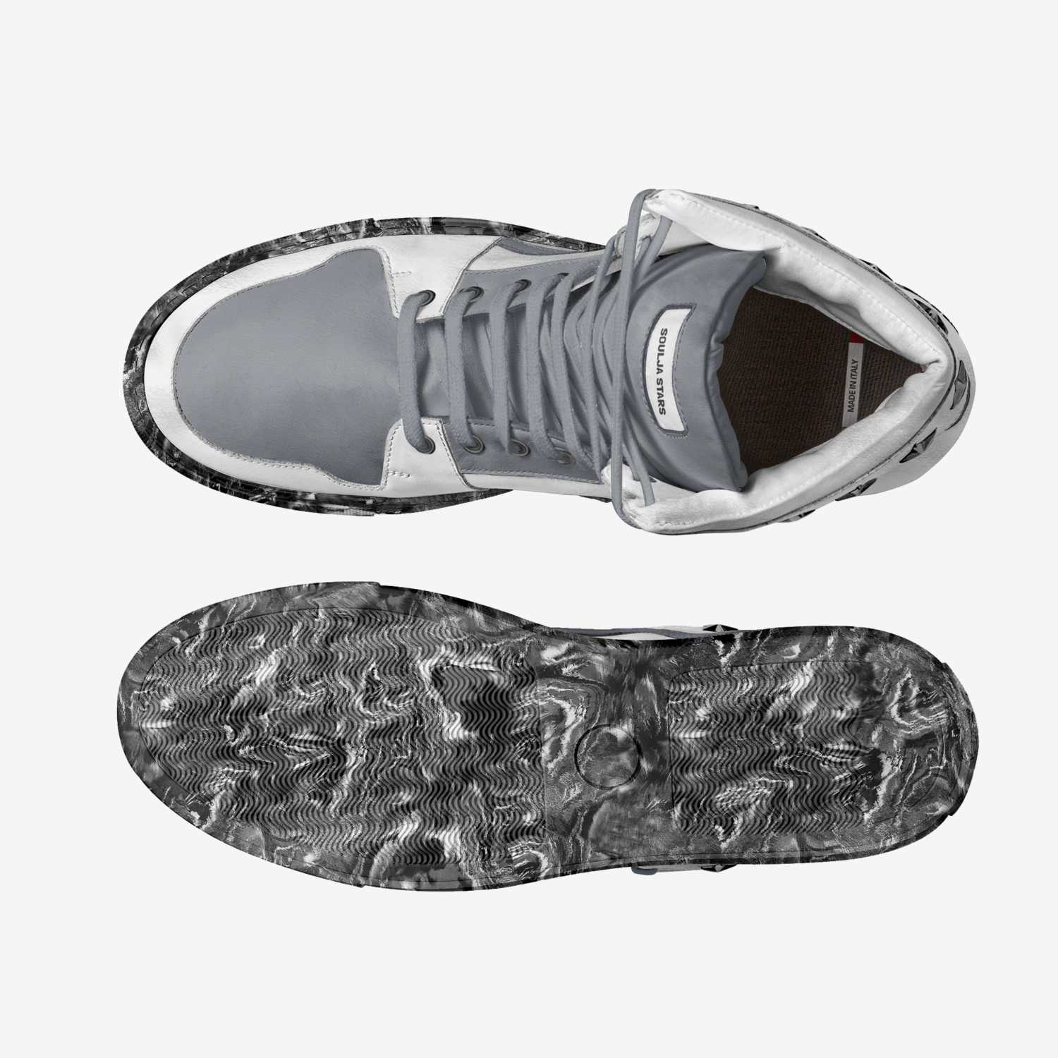 Soulja Stars custom made in Italy shoes by Deandre Way | Top view