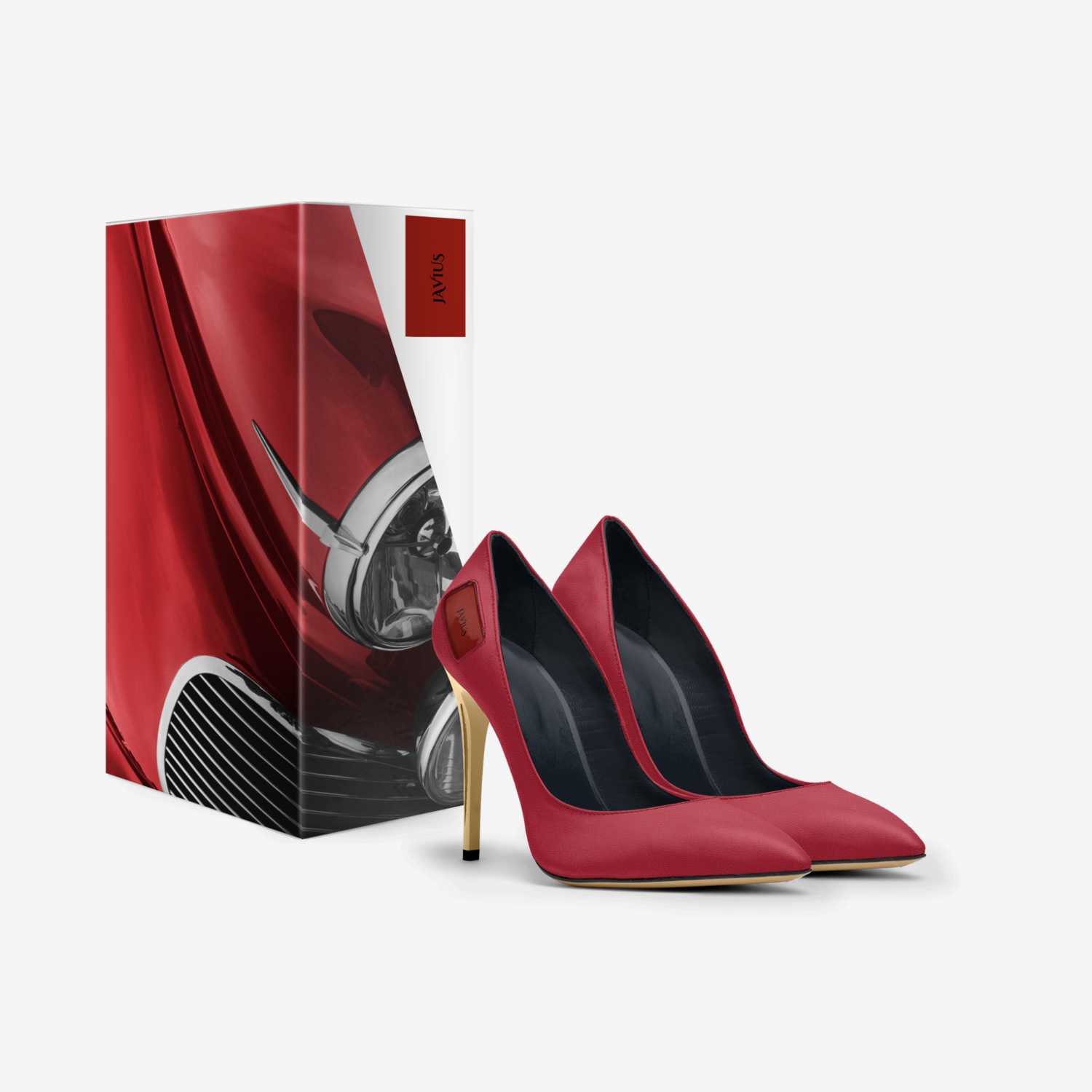 Ruby Red custom made in Italy shoes by James White | Box view