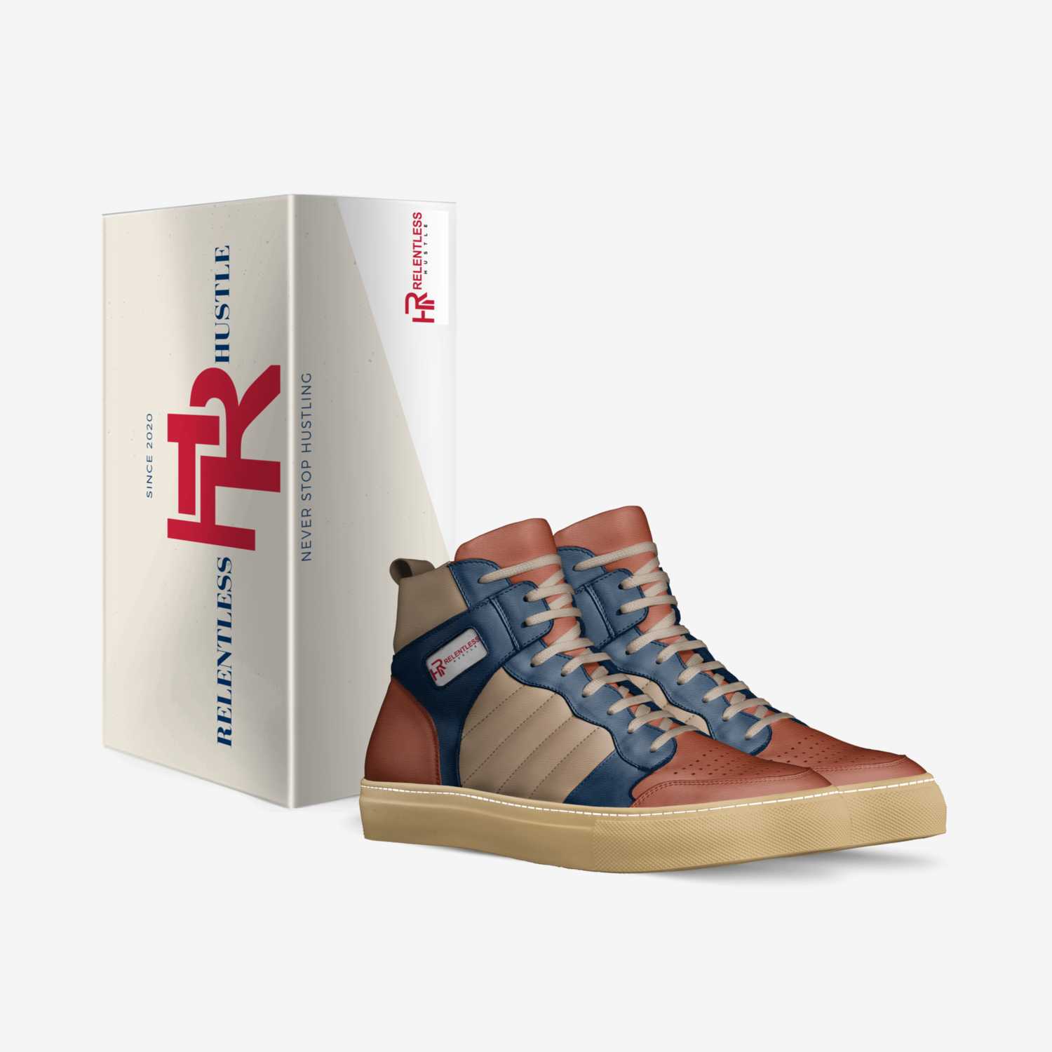 Relentless Hustle  custom made in Italy shoes by Jose Montano | Box view