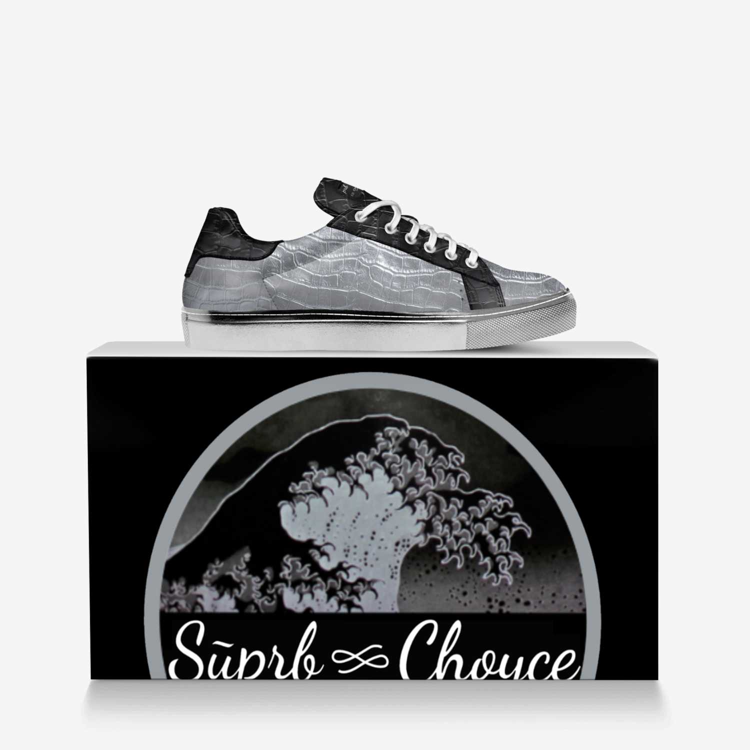 Sūprb Choyce custom made in Italy shoes by Omari Choyce | Over box view