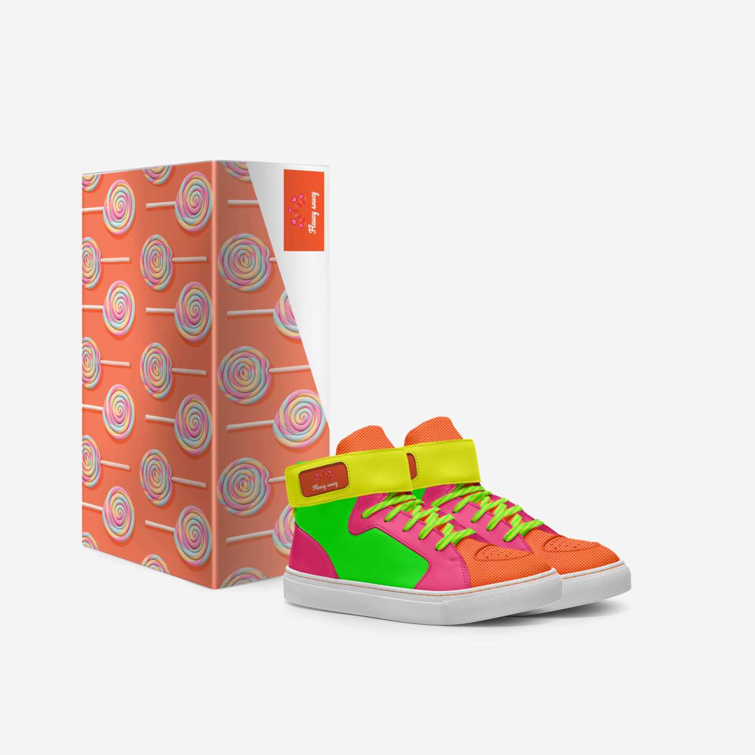 Flaucy saucy  custom made in Italy shoes by Ahshaki Gibson | Box view