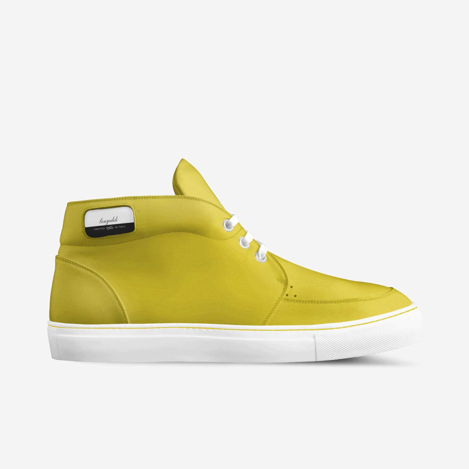 BENZEDEK YELLOW custom made in Italy shoes by Benson Singh Bhamra | Side view