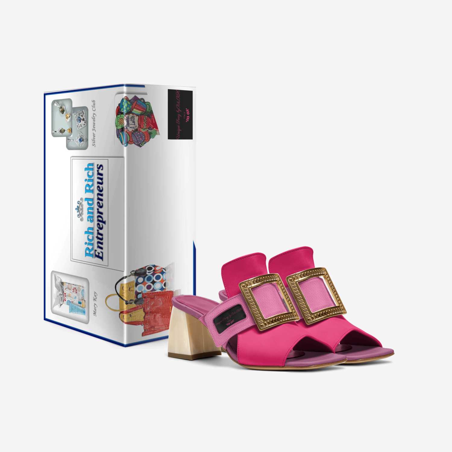 Unique Swag byR&RH custom made in Italy shoes by Desiree Sims | Box view