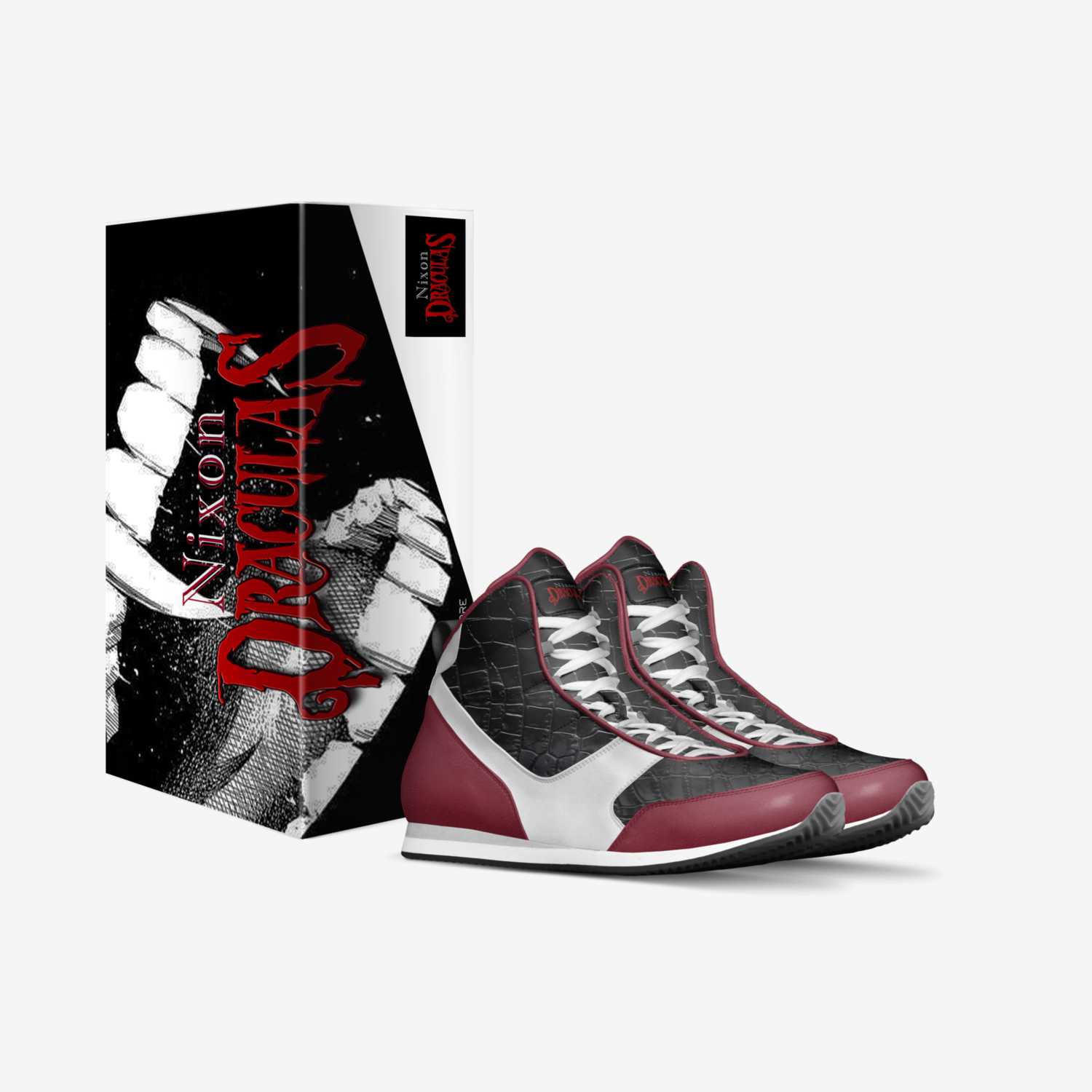 Nixon Dracula's custom made in Italy shoes by Ray Kolinski | Box view