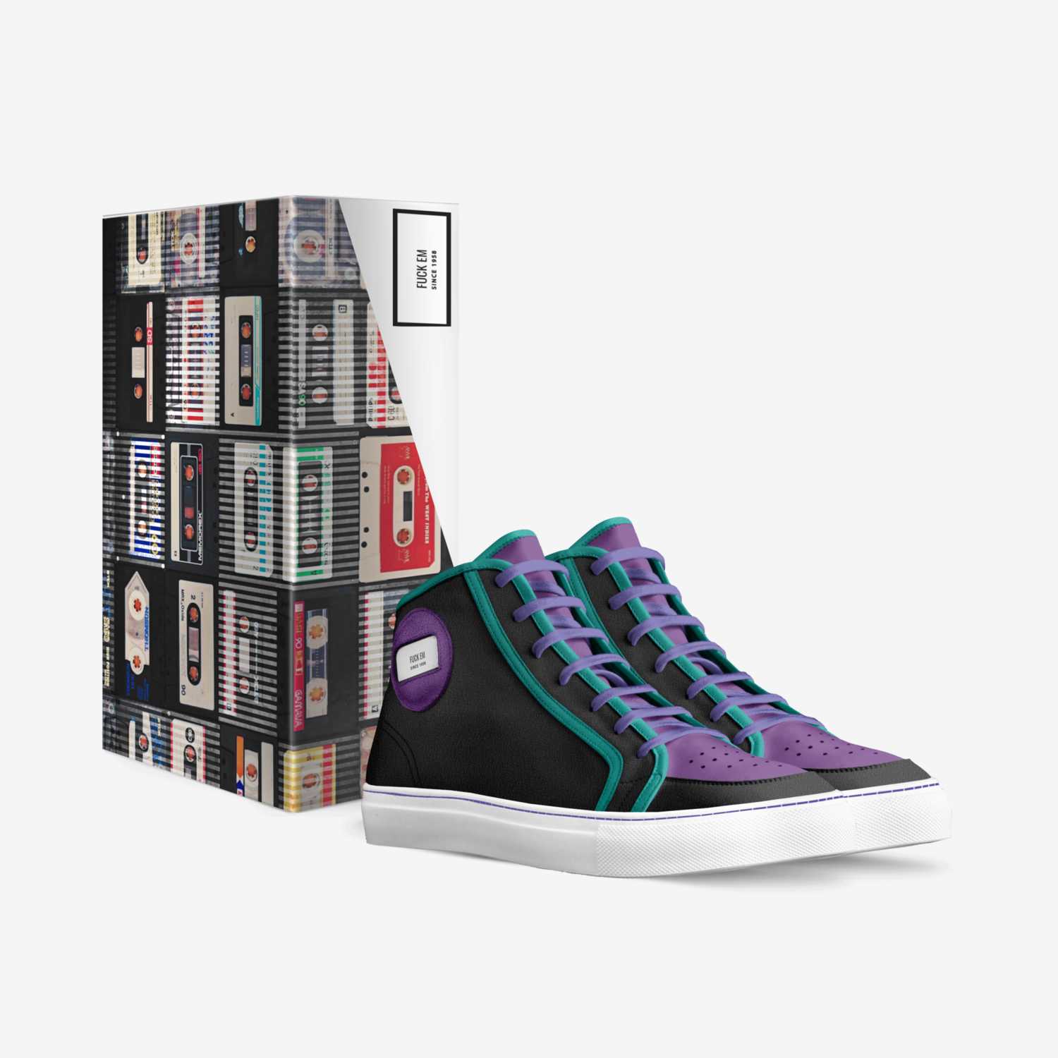 Fuck em custom made in Italy shoes by Nicholas Marshall | Box view