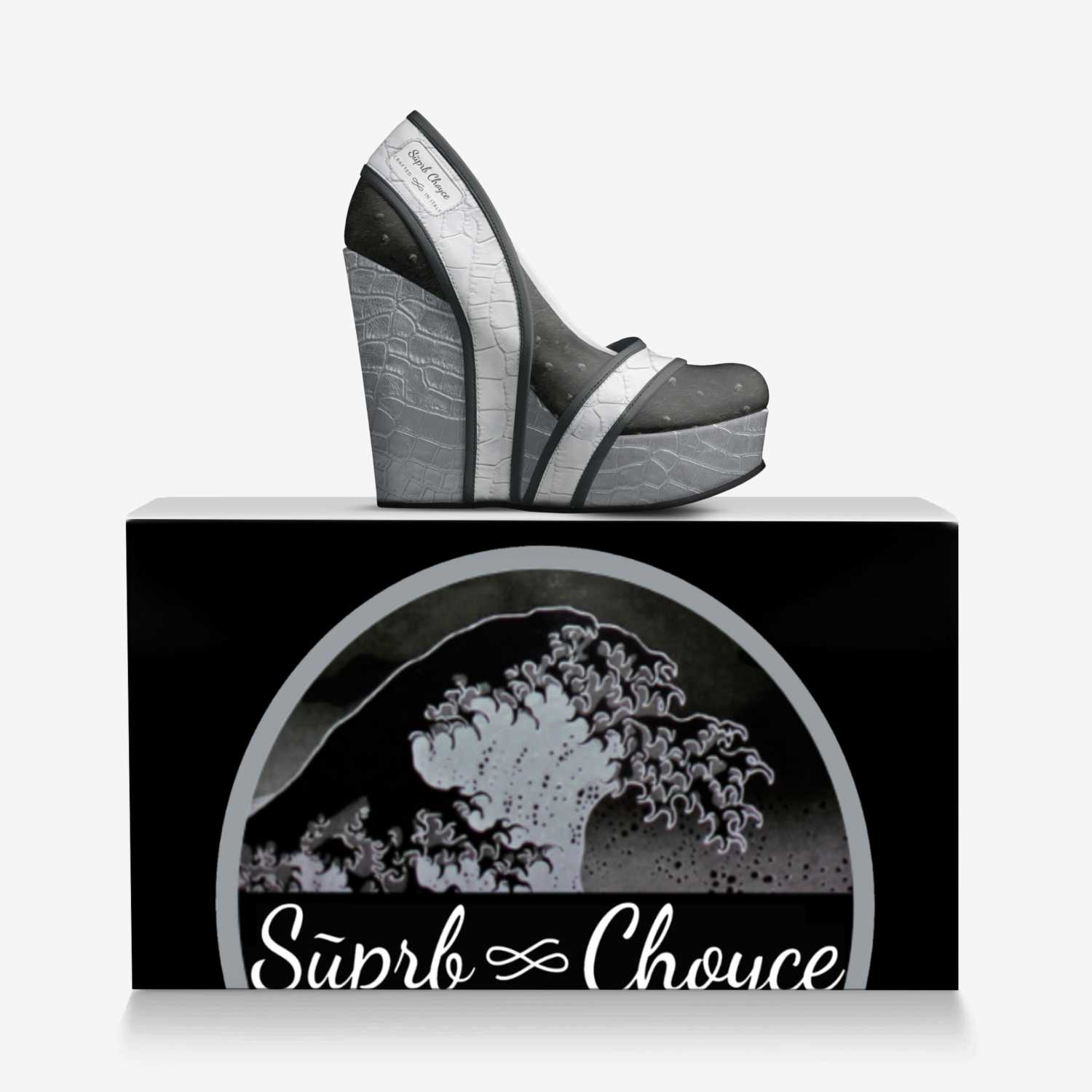 Sūprb Choyce  custom made in Italy shoes by Omari Choyce | Over box view