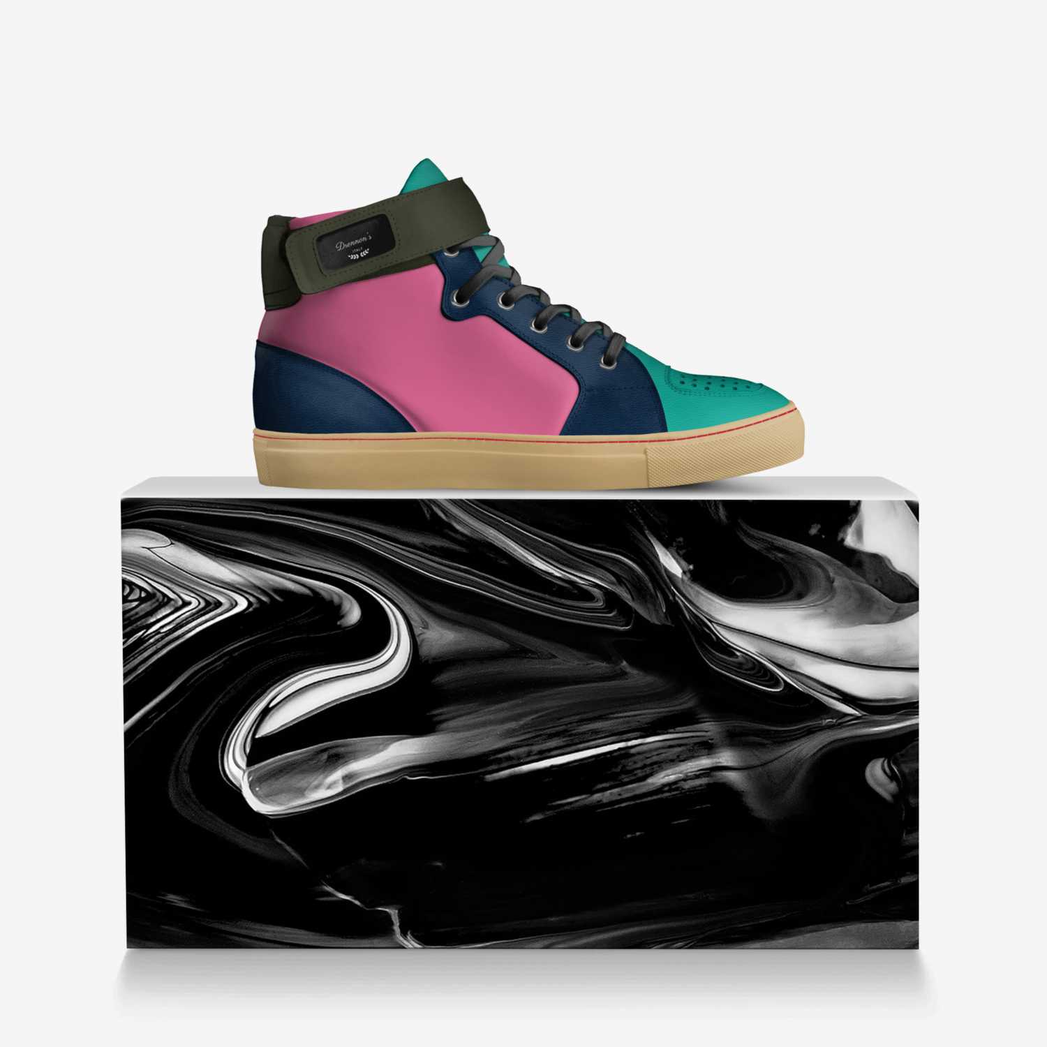 Drennon's  custom made in Italy shoes by Edie Taylor | Over box view