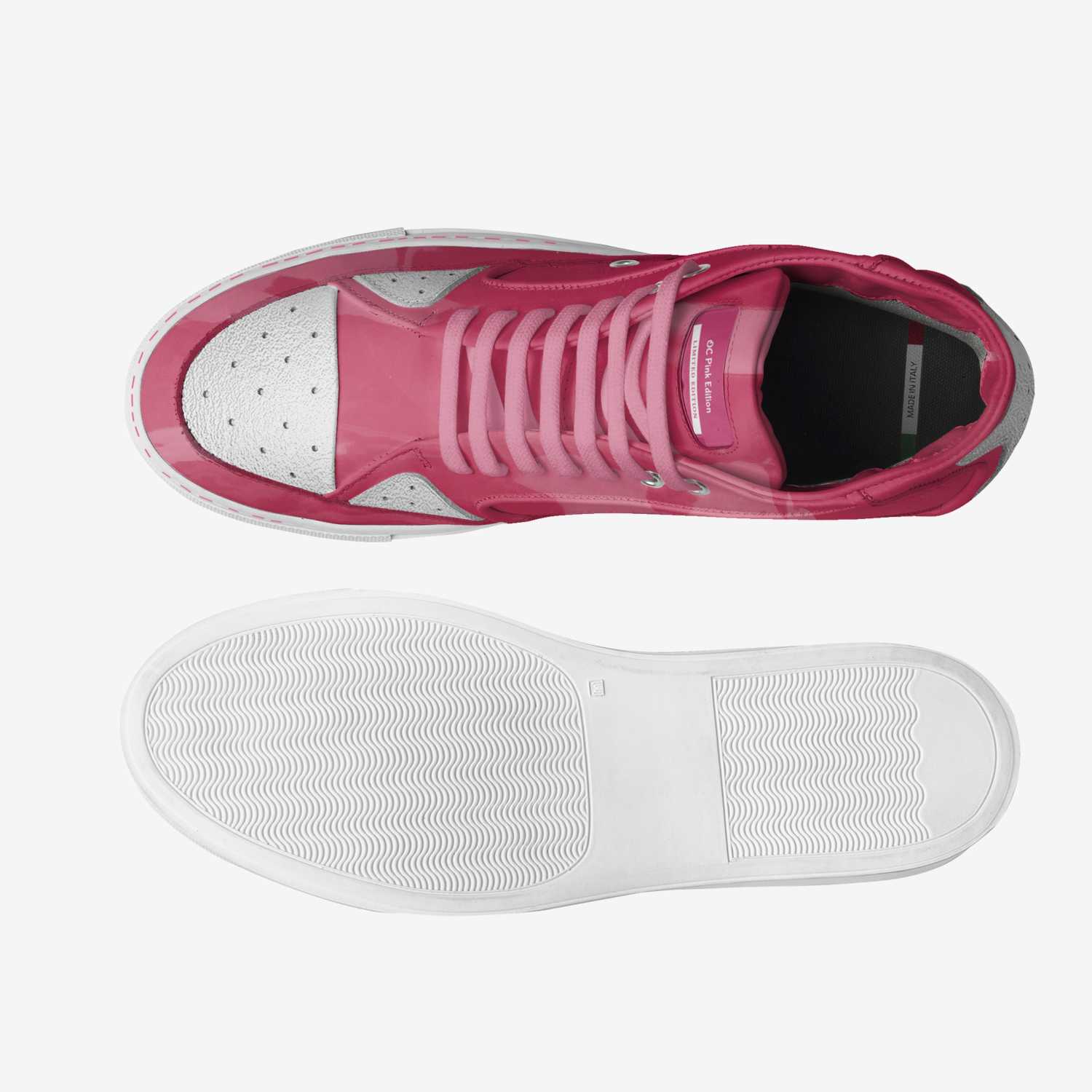 OC Pink Edition  custom made in Italy shoes by Shiloh Hylton | Top view