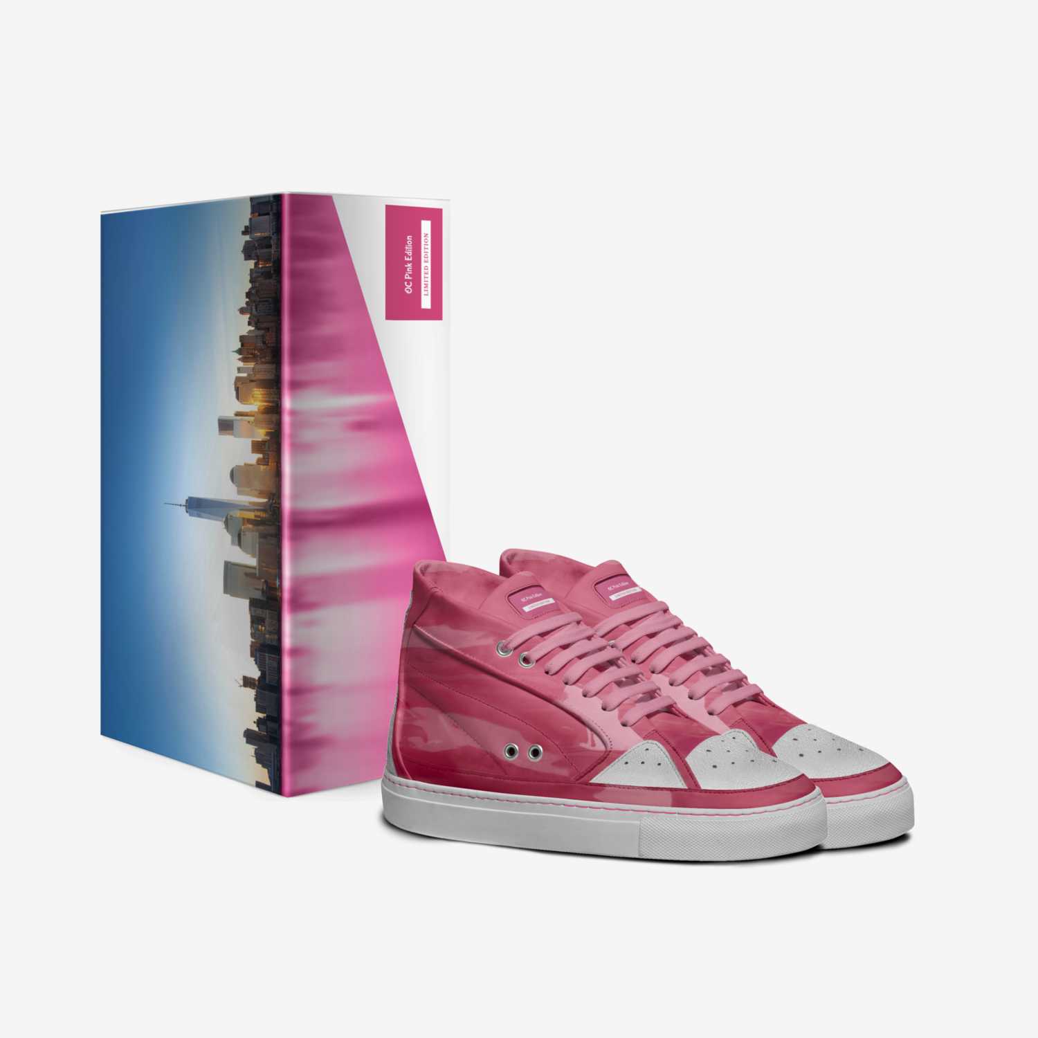 OC Pink Edition  custom made in Italy shoes by Shiloh Hylton | Box view