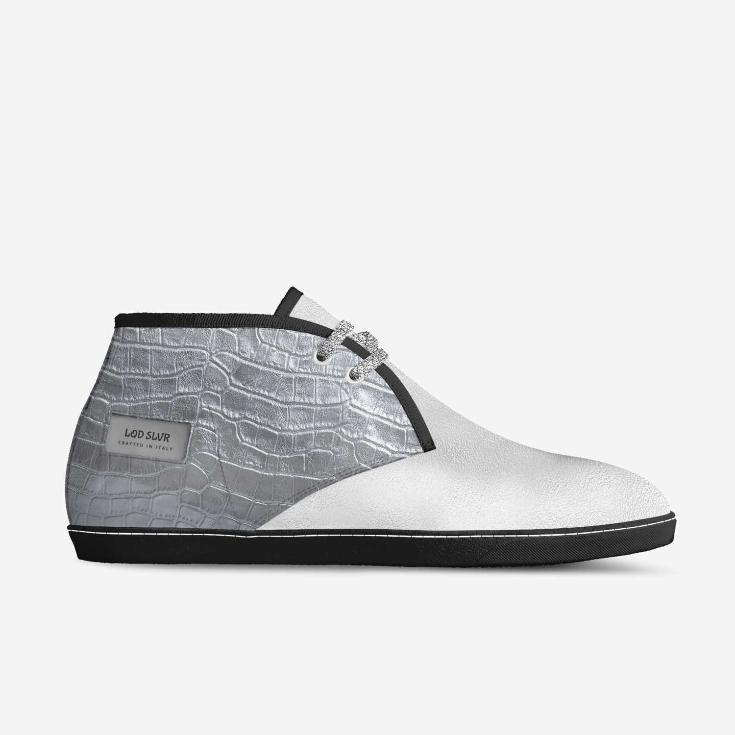 LQD SLVR custom made in Italy shoes by Dwayne White | Side view