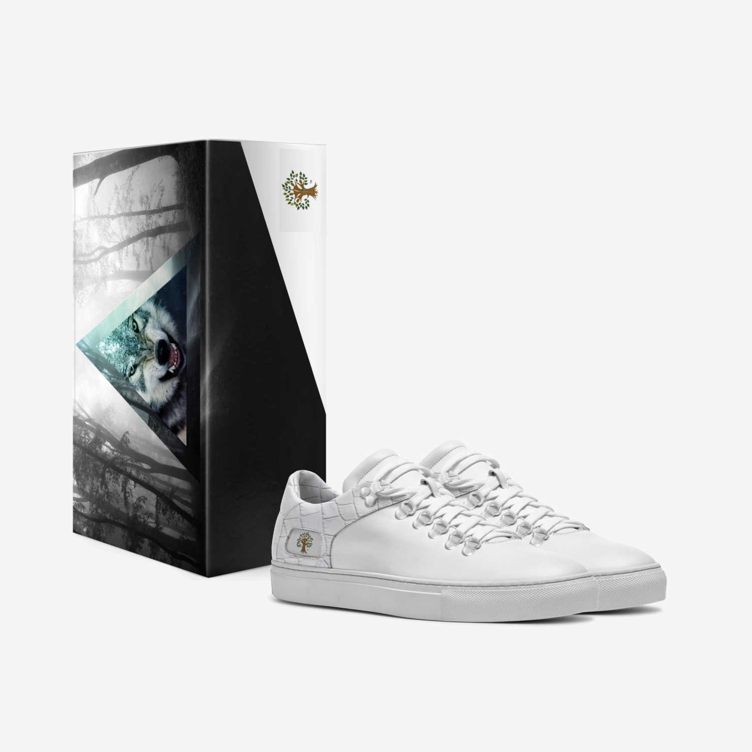 All White 1 custom made in Italy shoes by Creosote  | Box view