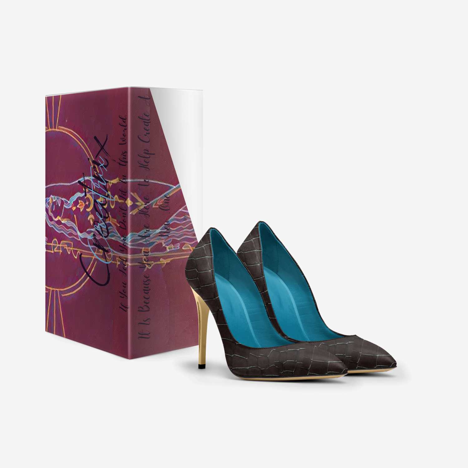 Creatrix custom made in Italy shoes by Sylvia Compèan | Box view