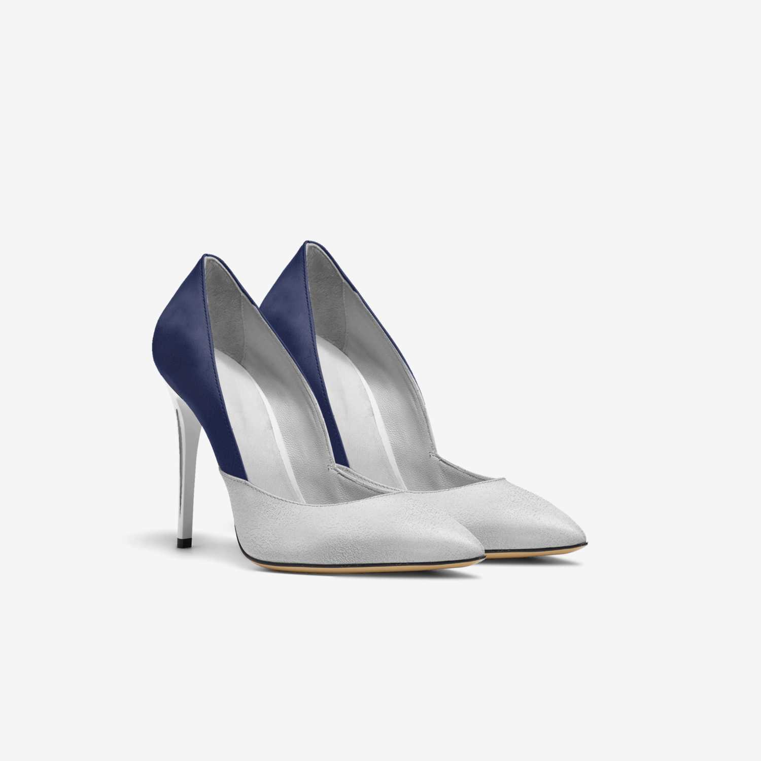 Ocean Blue custom made in Italy shoes by Jahi Ali-bey | Double view